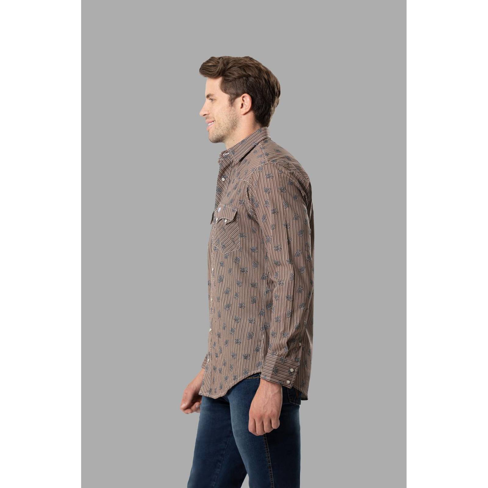 Camisa Vaquera Slim Fit Wrangler Manga larga Hombre 622 