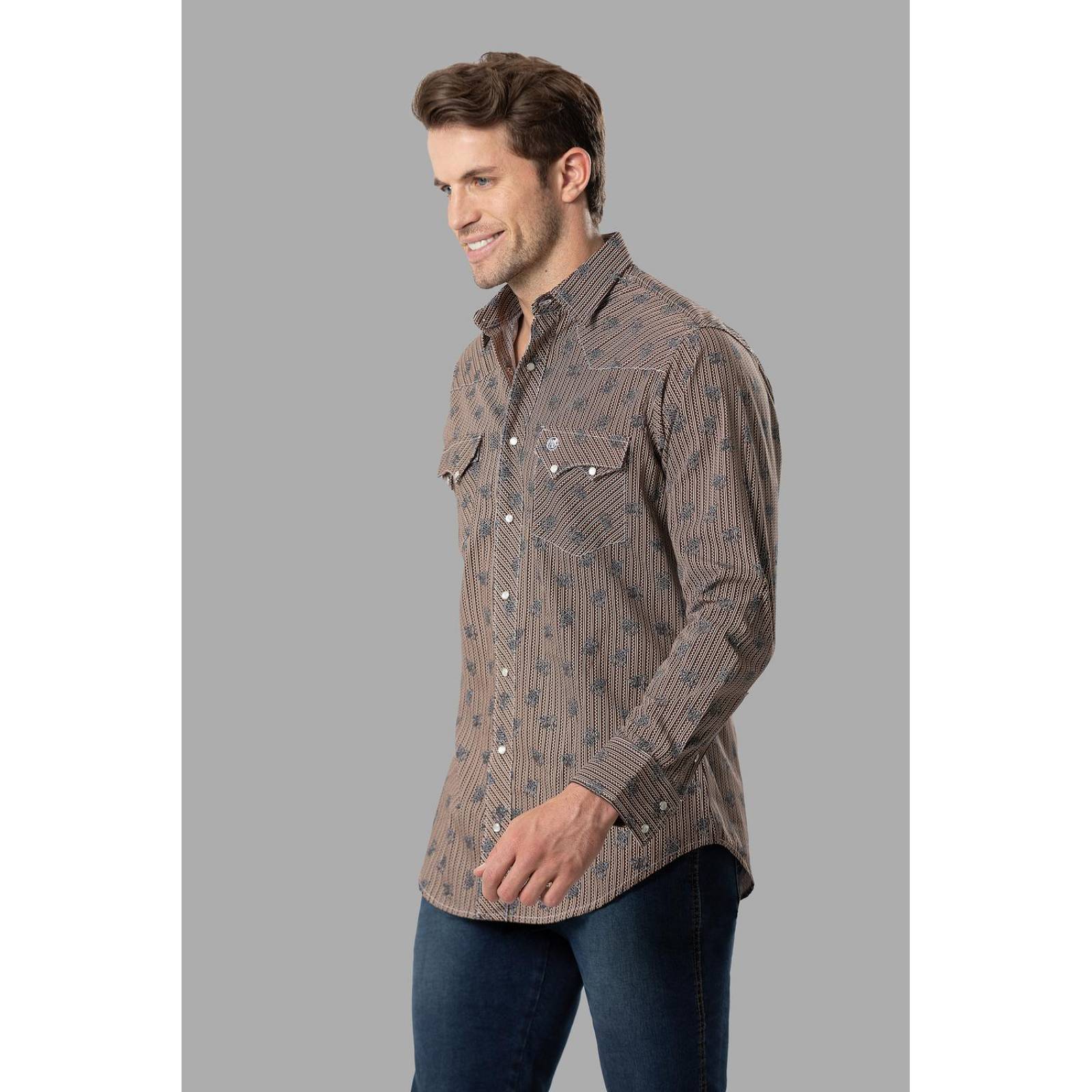 Camisa Vaquera Slim Fit Wrangler Manga larga Hombre 622 