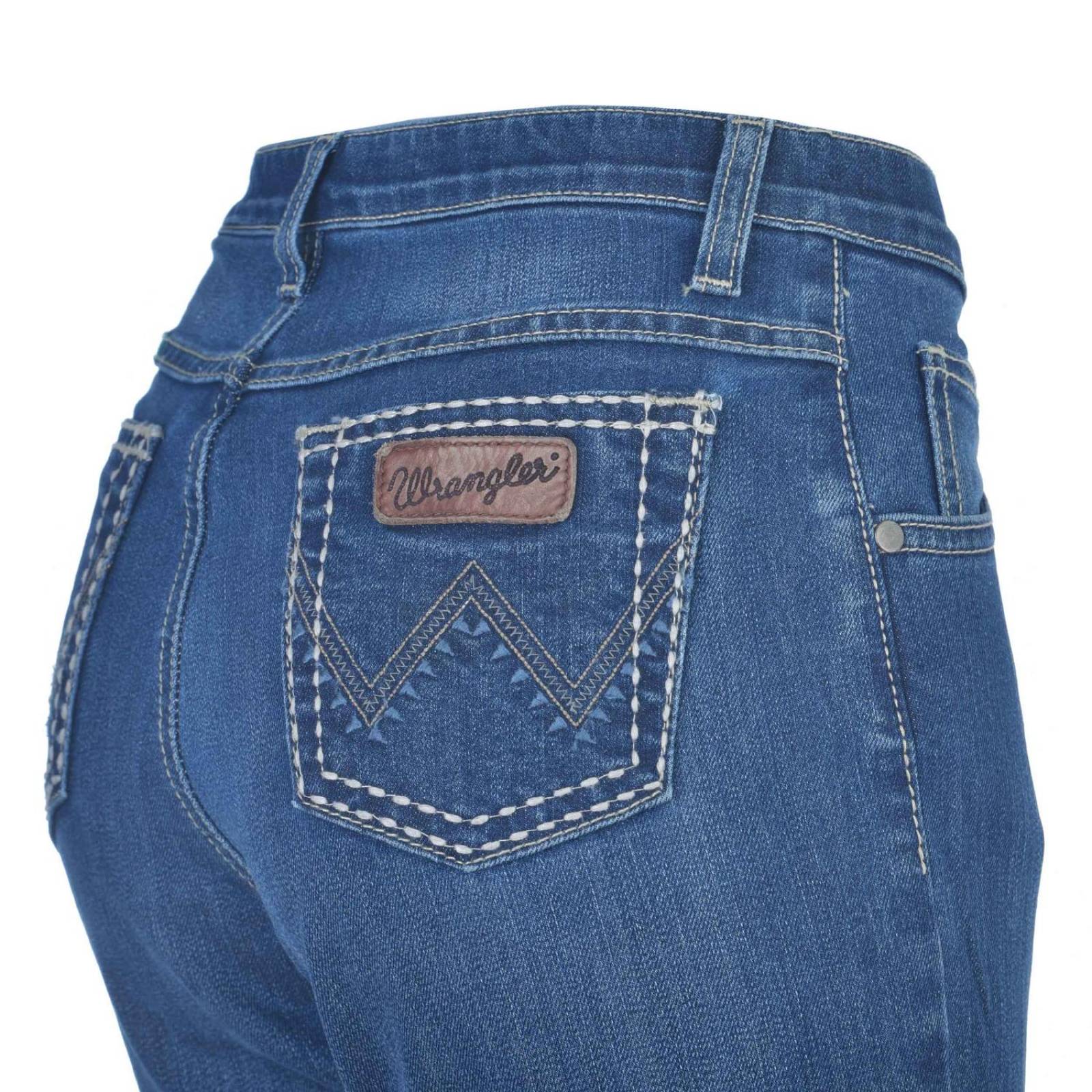 Pantalon Jeans Vaquero Wrangler Mujer Cintura Alta RO43 
