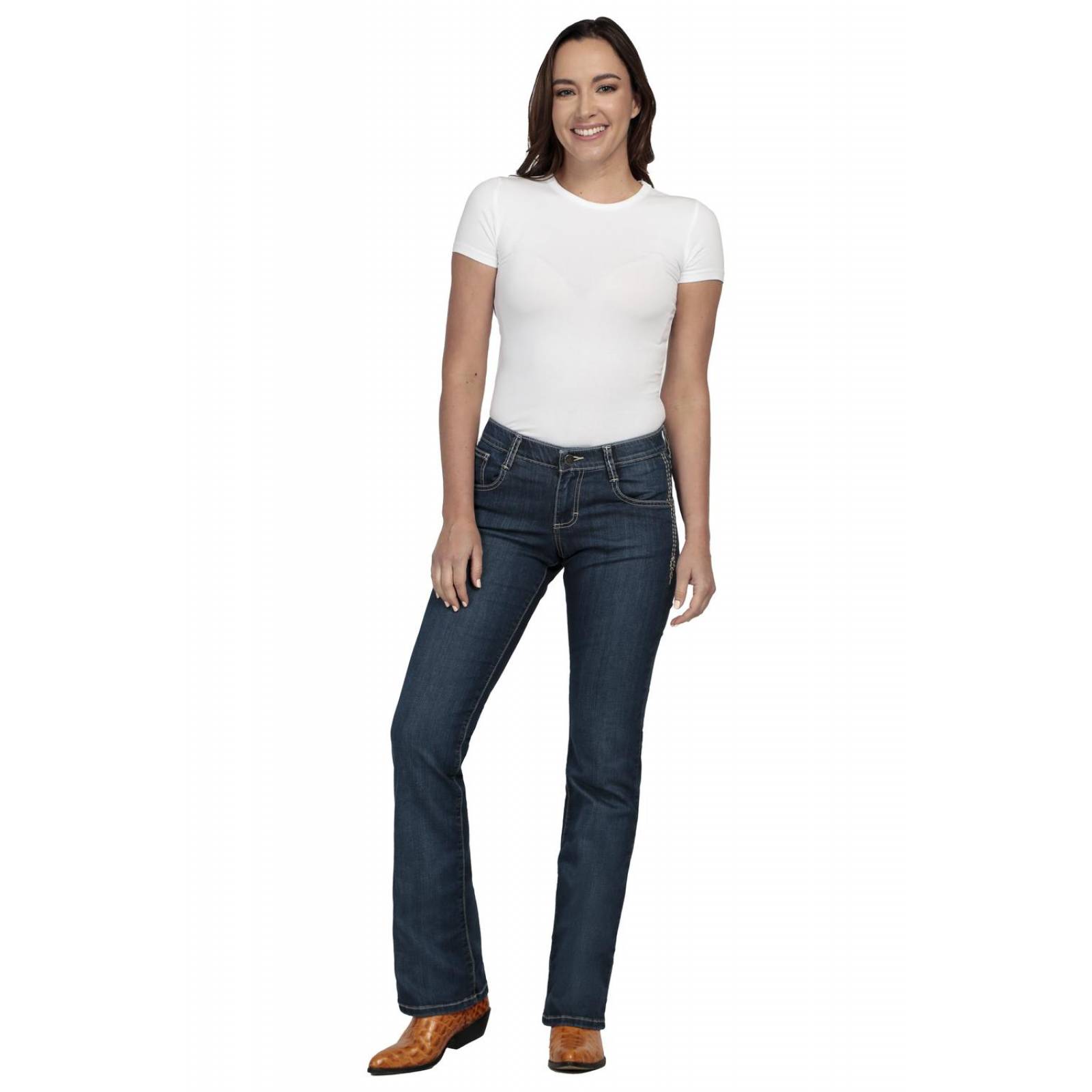 Pantalon Jeans Vaquero Cintura Baja Wrangler Mujer W03 