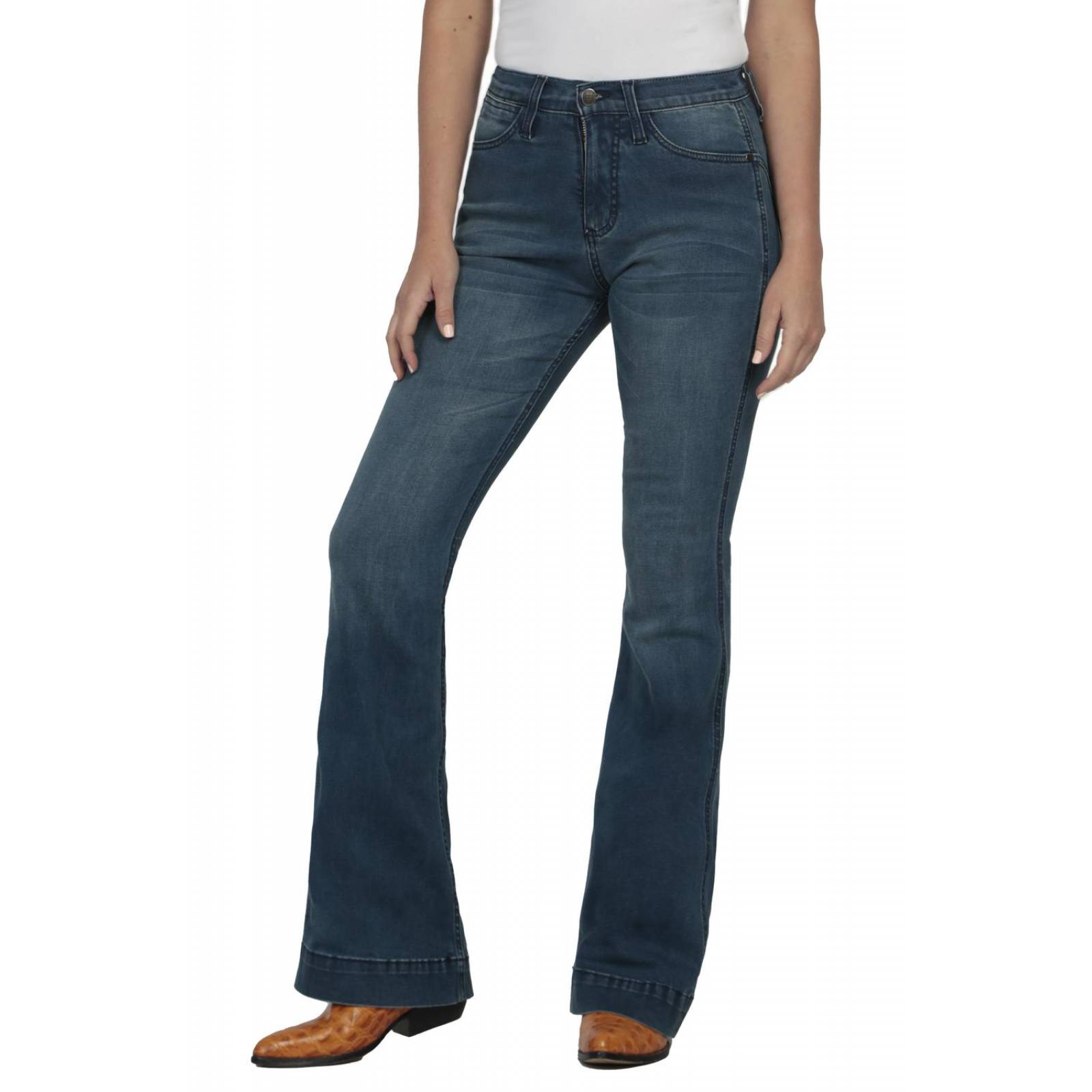 Pantalon Jeans Vaquero Cintura Alta Wrangler Mujer W04