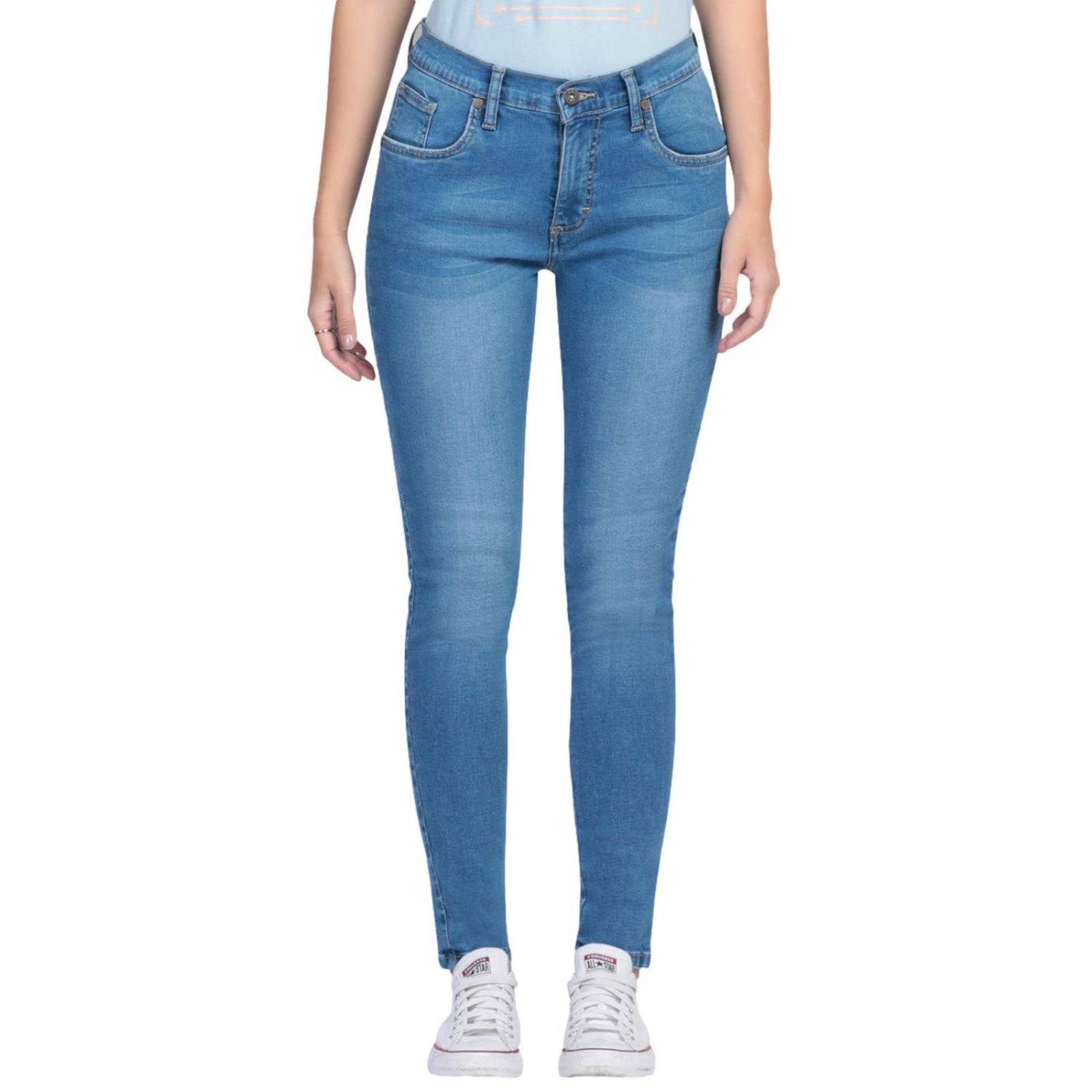 Pantalon Jeans Skinny Lee Mujer Cintura Alta R48