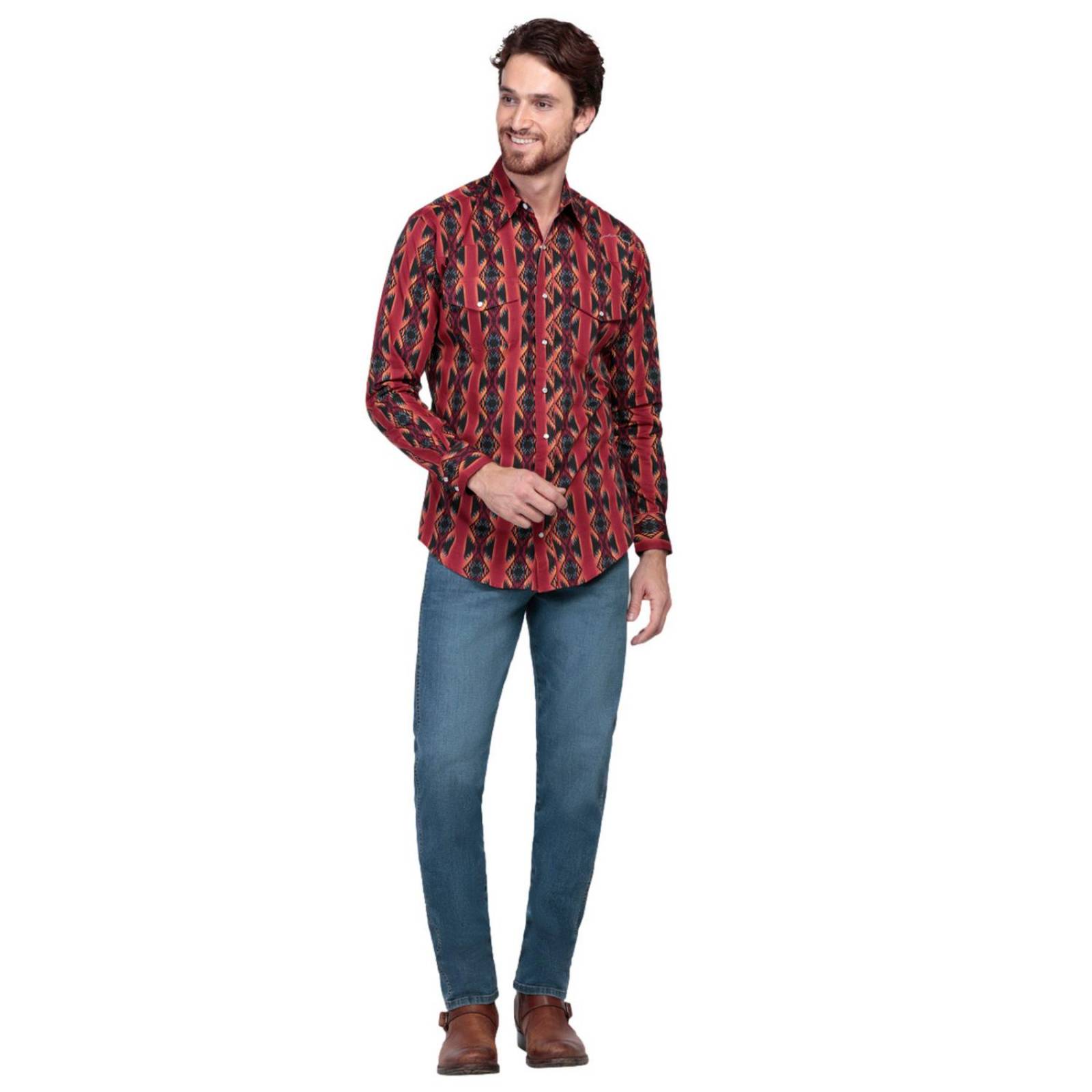 Camisa Vaquera Clásica Wrangler Manga larga Hombre 633 
