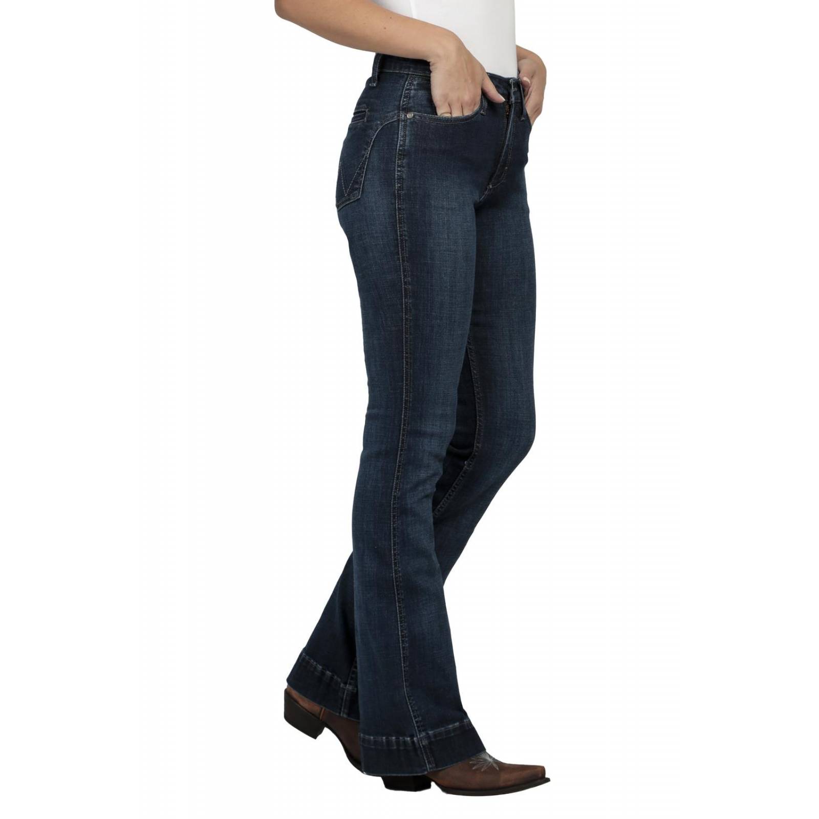 Pantalon Jeans Vaquero Cintura Alta Wrangler Mujer W03 