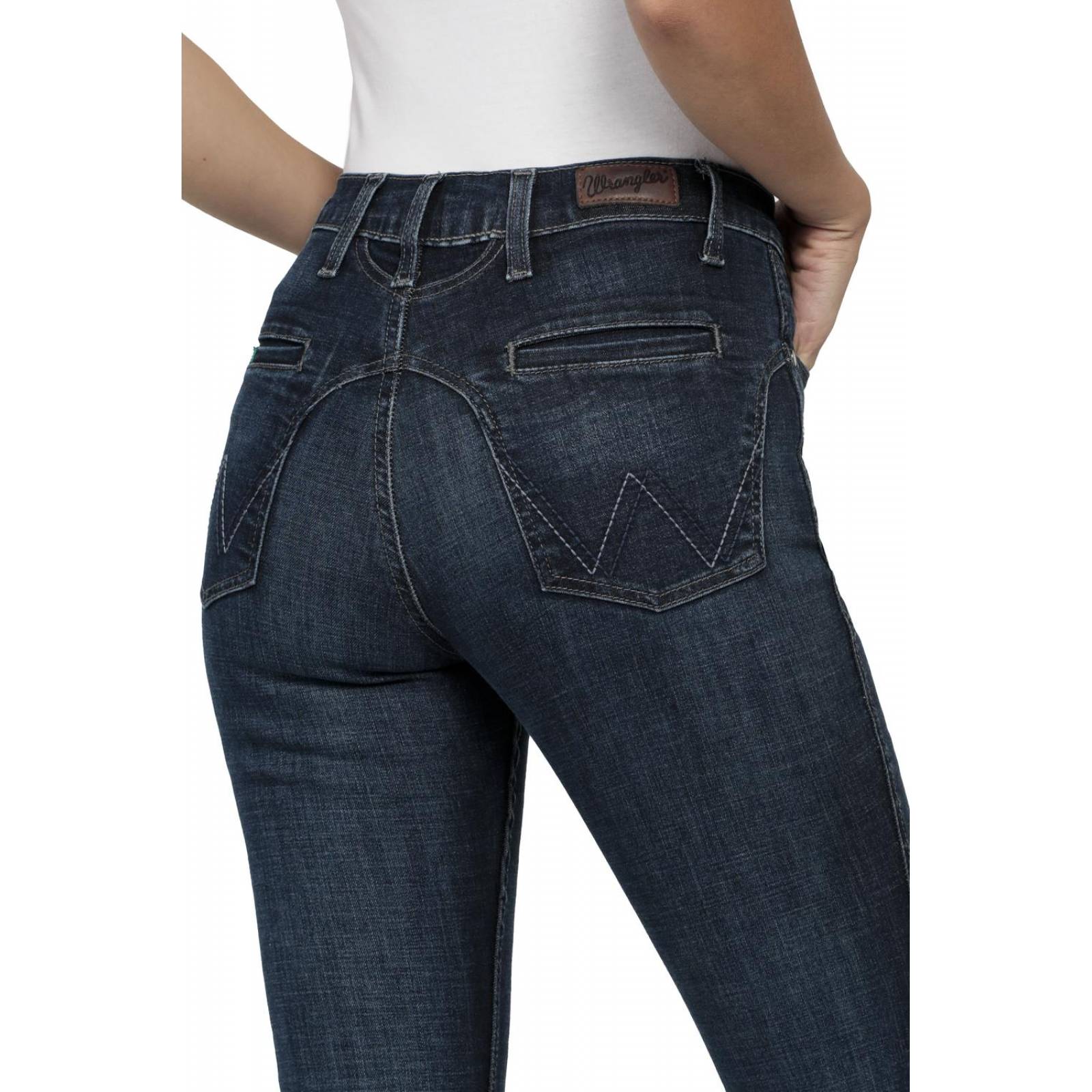 Pantalon Jeans Vaquero Cintura Alta Wrangler Mujer W03 