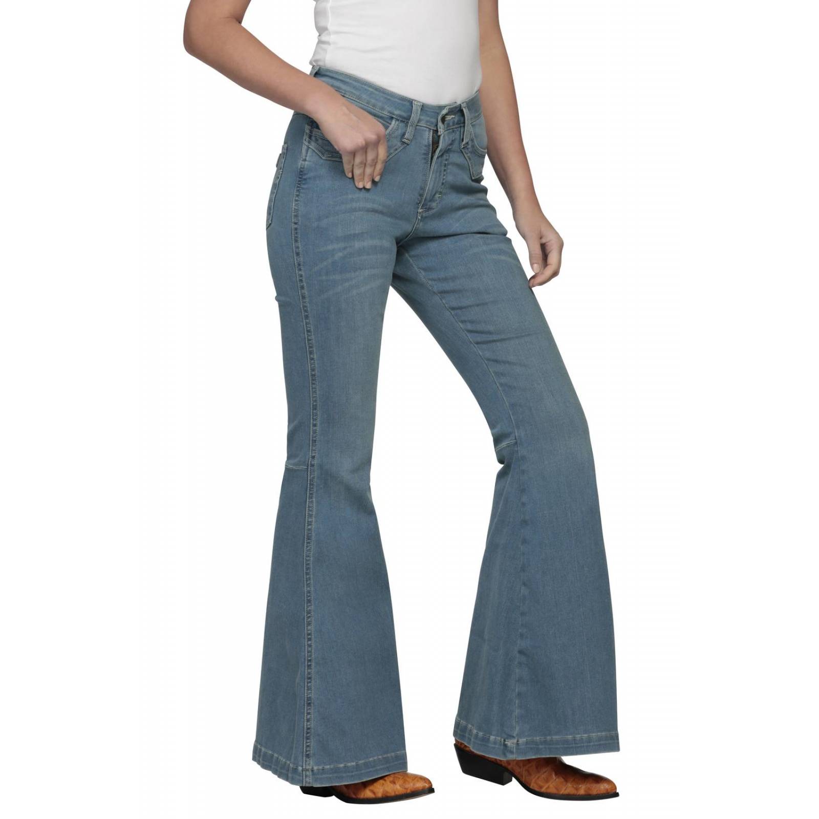 Pantalon Jeans Vaquero Pierna Acampanada Wrangler Mujer W02