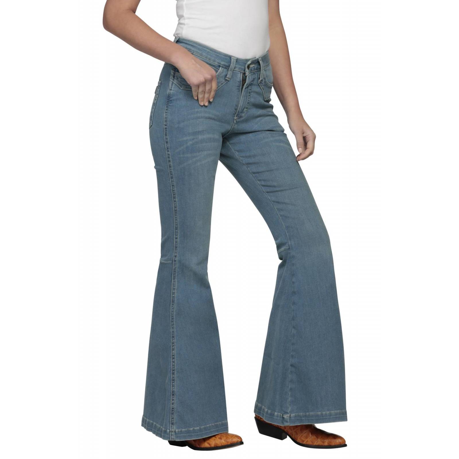 Pantalon Jeans Vaquero Pierna Acampanada Wrangler Mujer W03