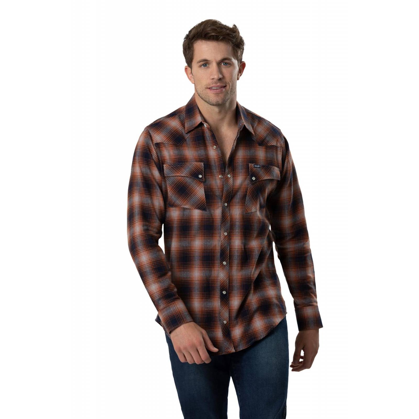 Camisa Vaquera Moderna Wrangler Manga larga Hombre 617 