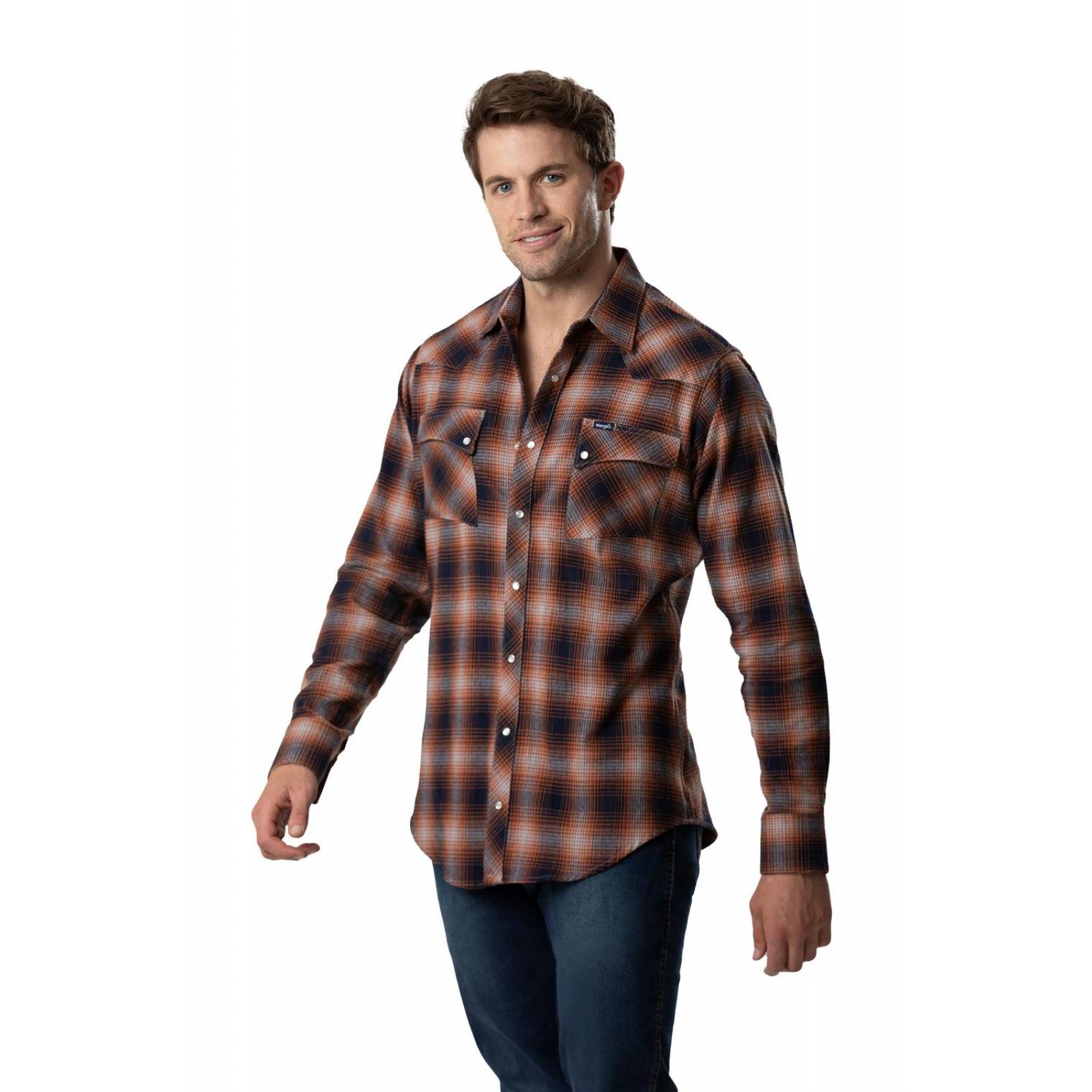 Camisa Vaquera Moderna Wrangler Manga larga Hombre 617 