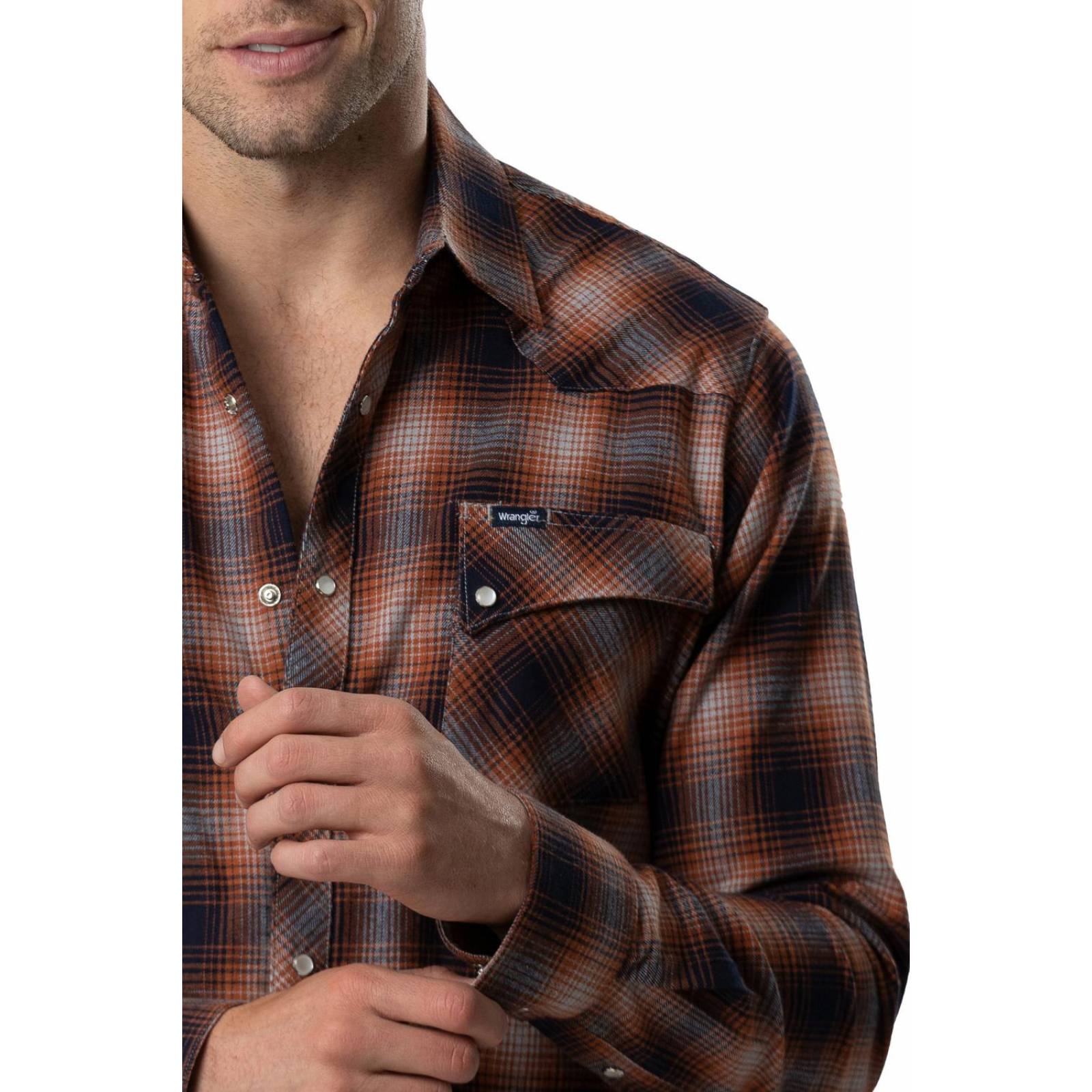 Camisa Vaquera Moderna Wrangler Manga larga Hombre 617 