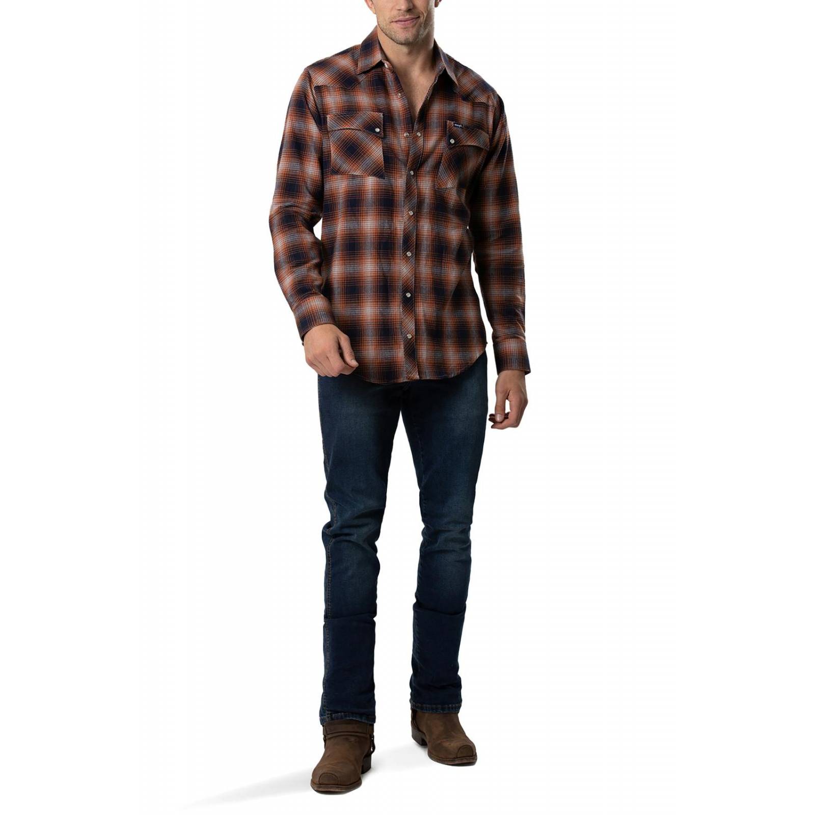 Camisa Vaquera Moderna Wrangler Manga larga Hombre 617 