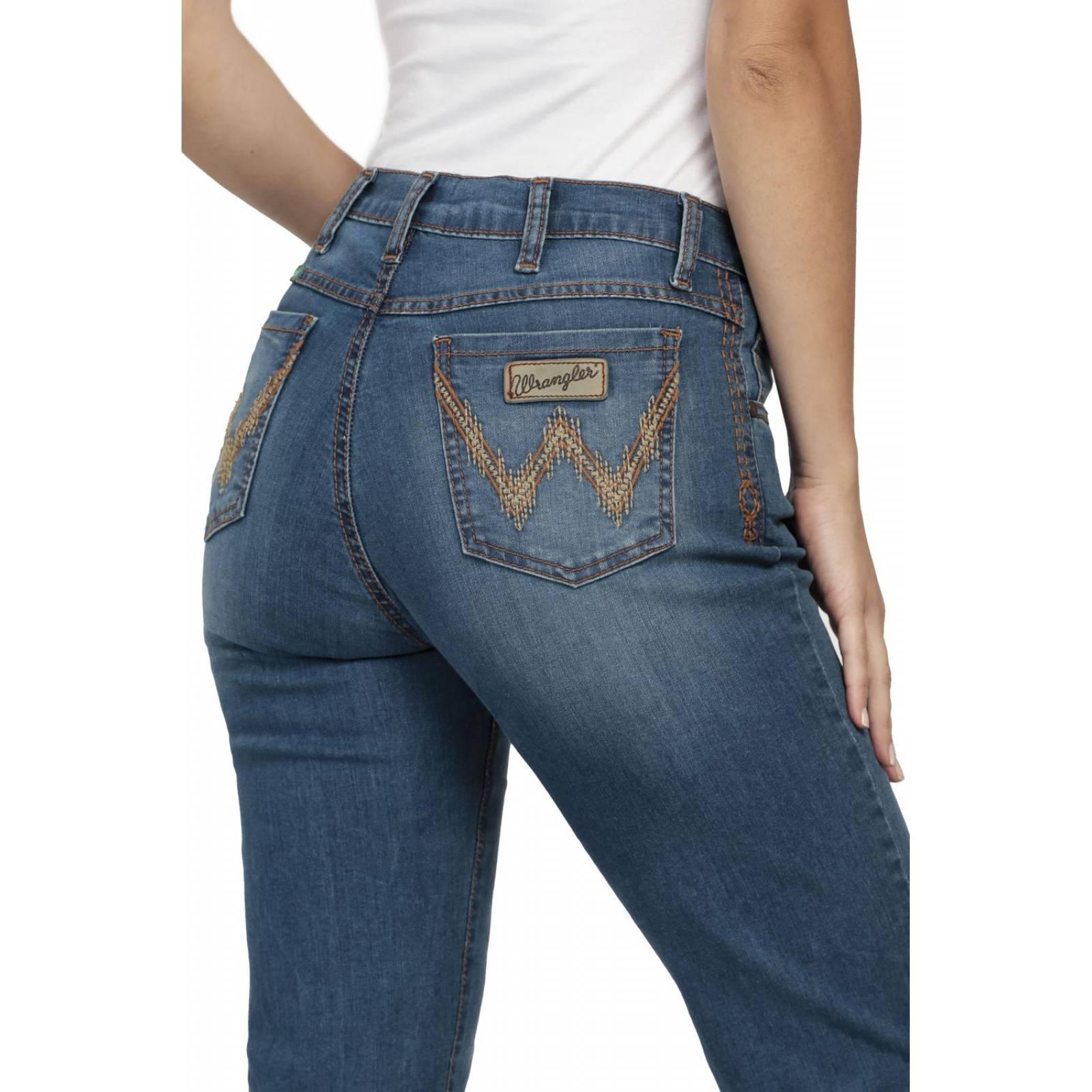 Pantalon Jeans Vaquero Cintura Alta Wrangler Mujer W07 