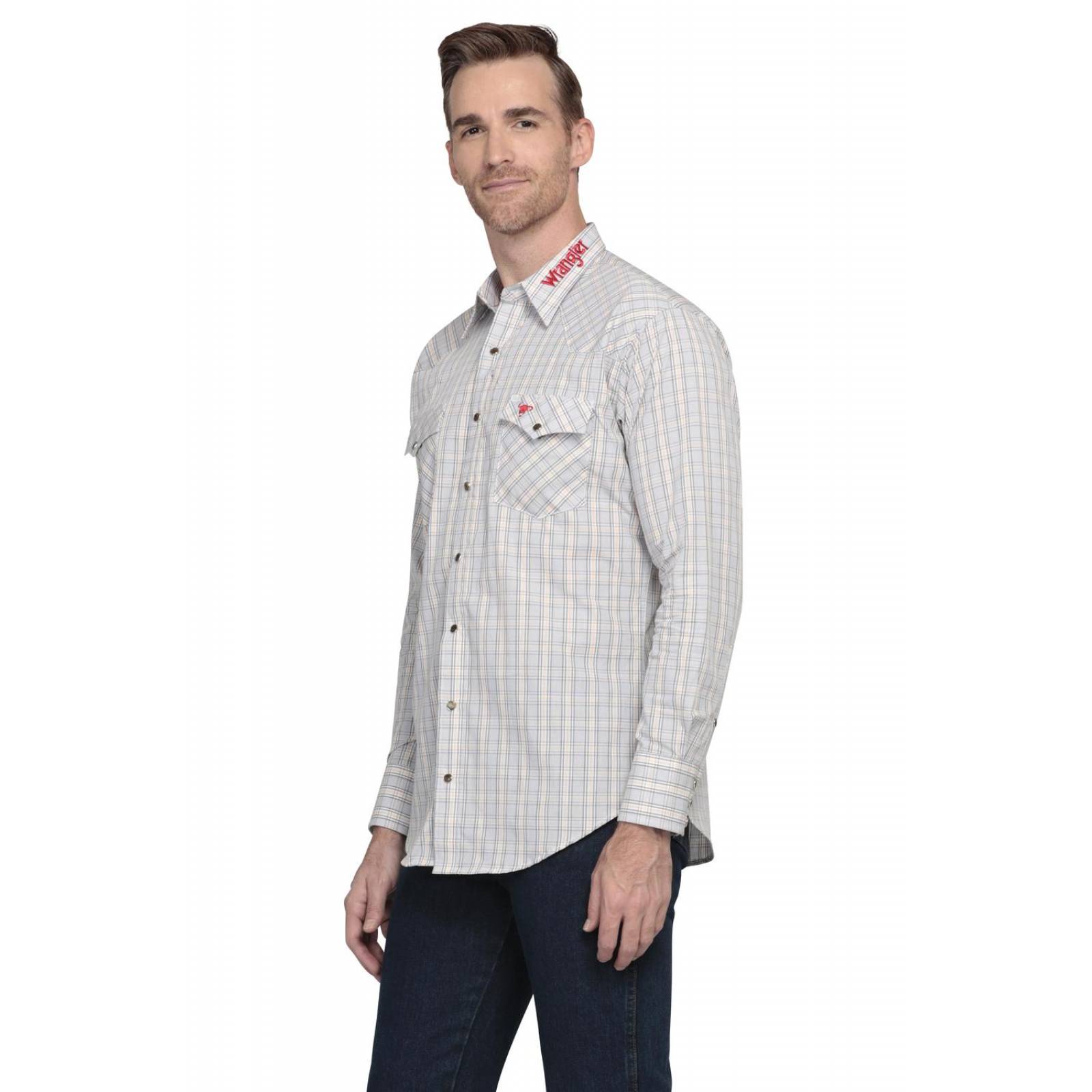Camisa Vaquera Wrangler Hombre Cuernos Chuecos W02 