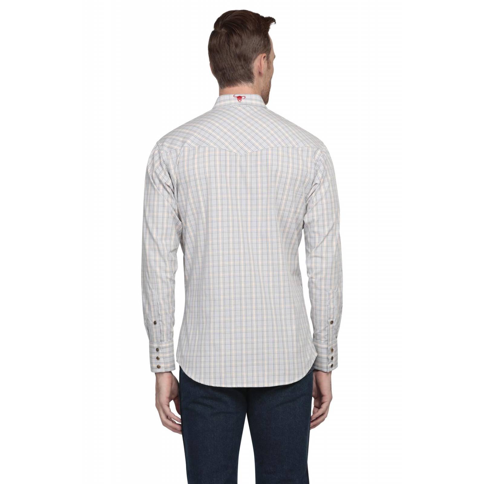 Camisa Vaquera Wrangler Hombre Cuernos Chuecos W02 