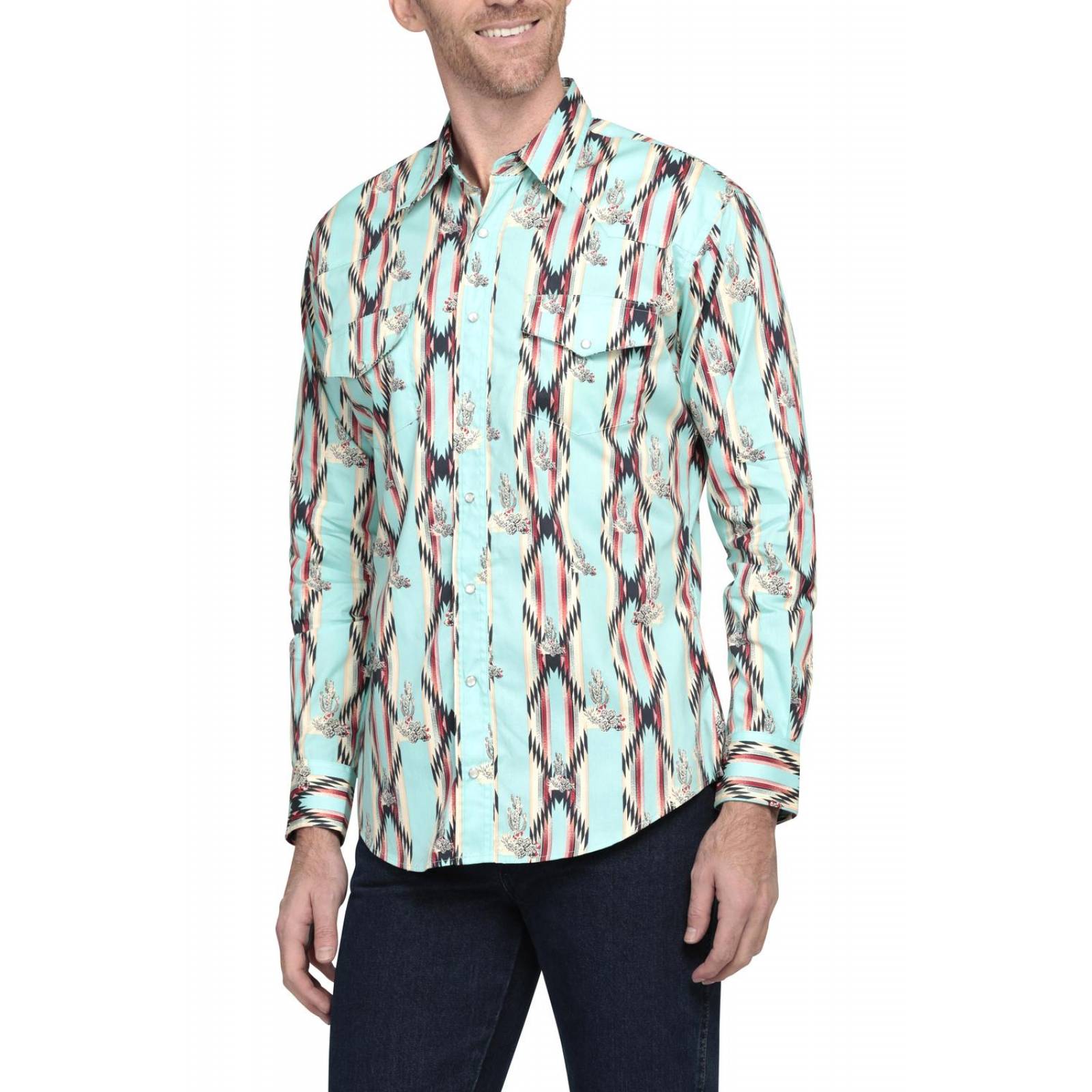 Camisa Vaquera Wrangler Hombre Checotah W04 