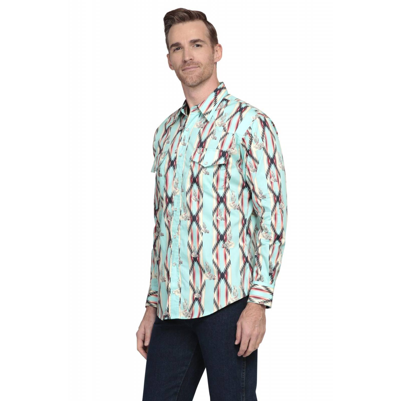 Camisa Vaquera Wrangler Hombre Checotah W04 