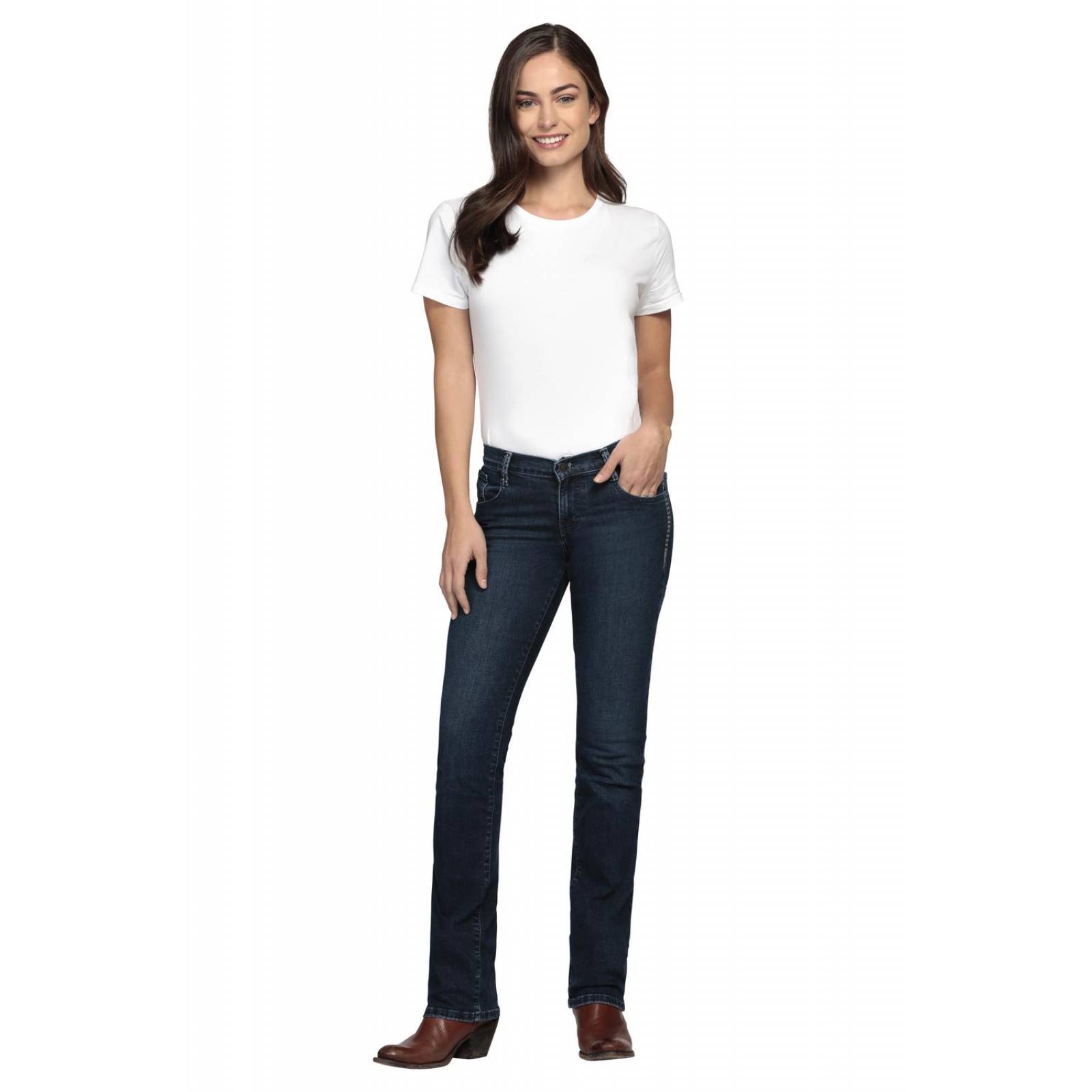 Pantalon Jeans Vaquero Cintura Baja Wrangler Mujer W01 