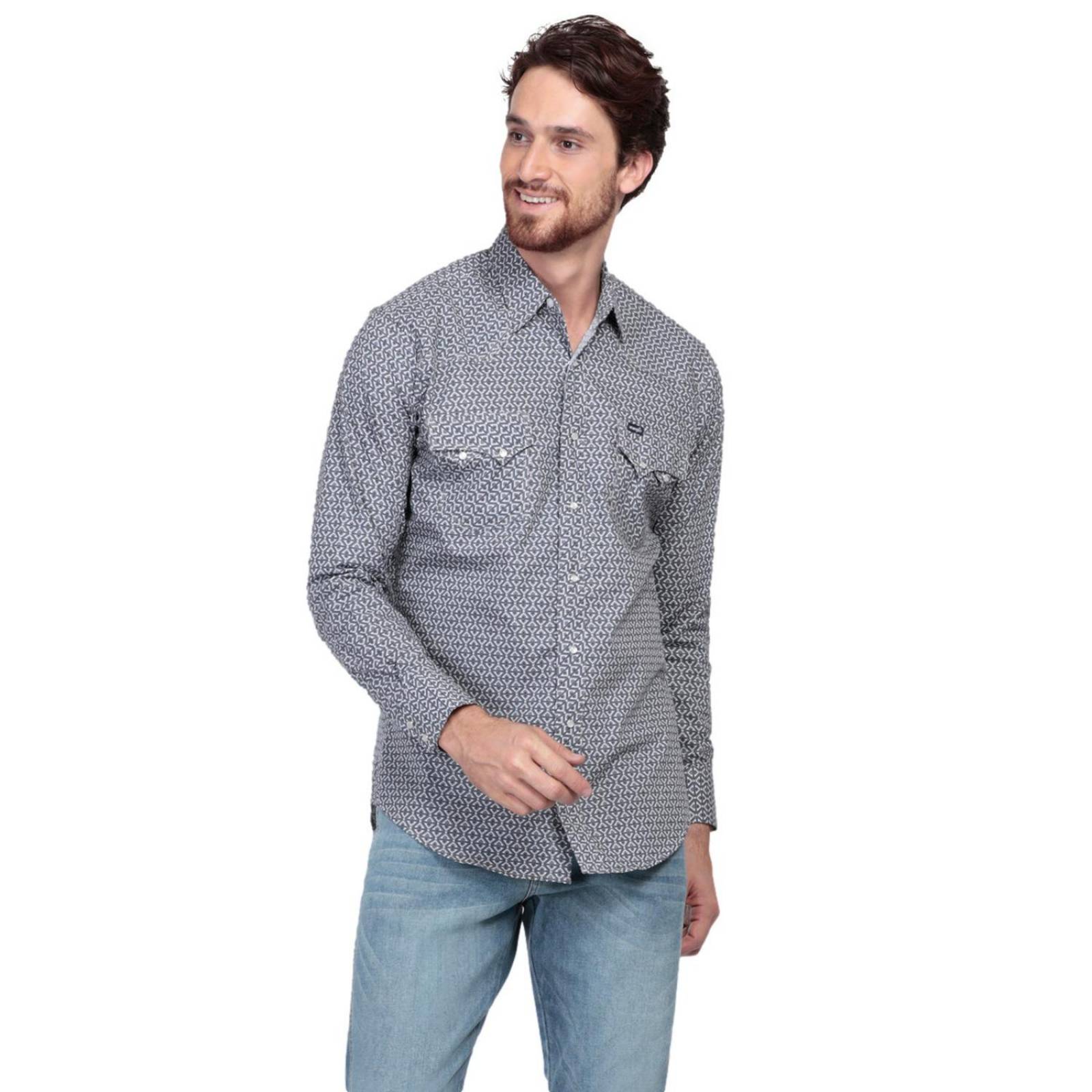 Camisa Vaquera Slim Fit Wrangler Manga larga Hombre 725