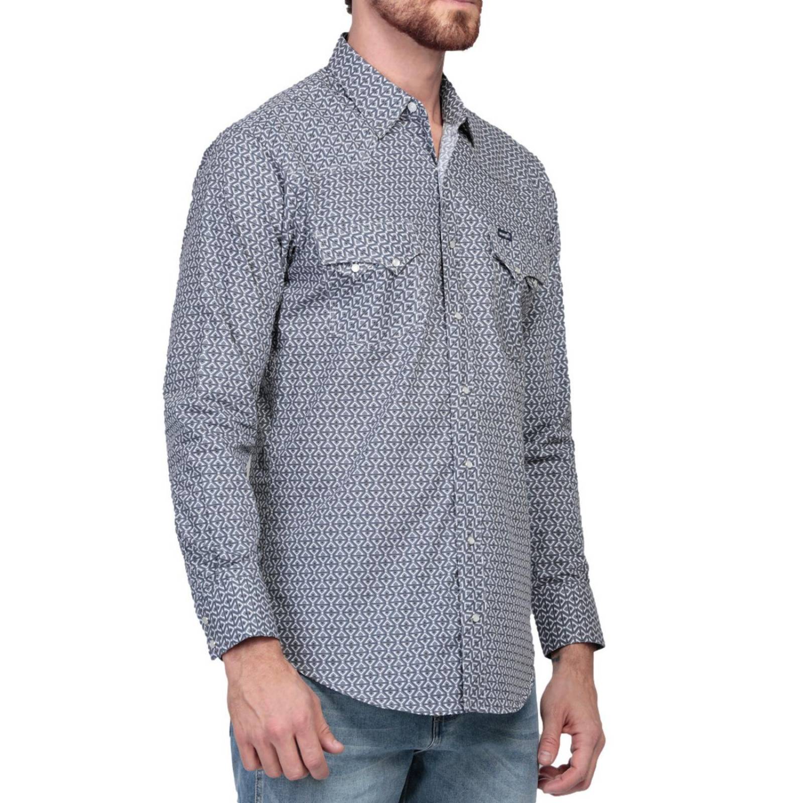 Camisa Vaquera Slim Fit Wrangler Manga larga Hombre 725