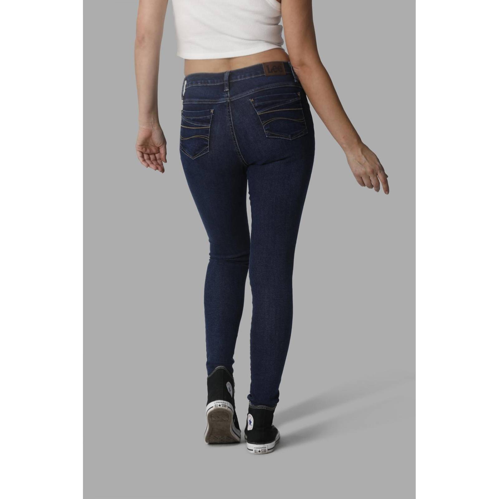 Pantalon Jeans Skinny Cintura Alta Lee Mujer 242 