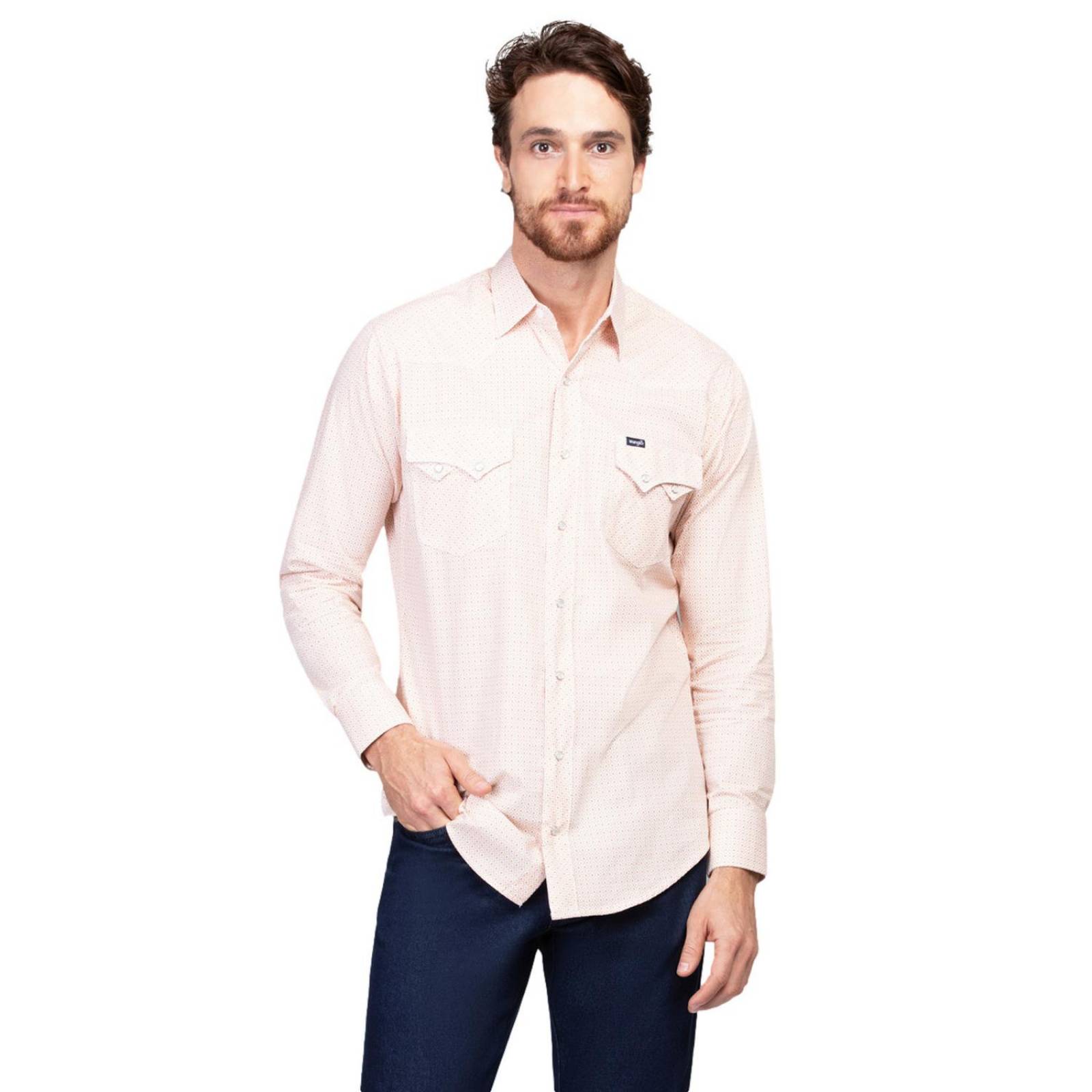 Camisa Vaquera Slim Fit Wrangler Manga larga Hombre 713 