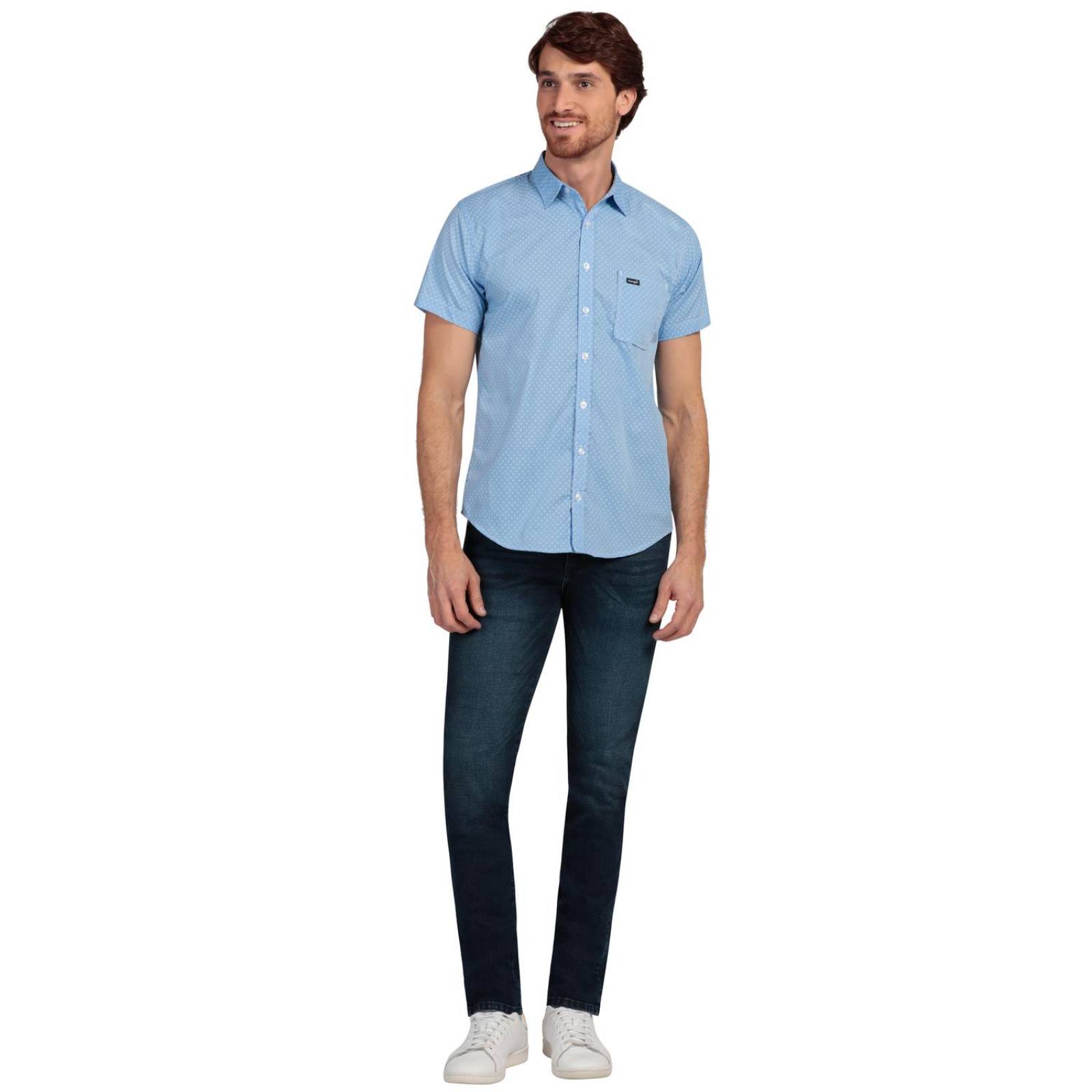 Camisa Slim Fit Manga Corta Wrangler Hombre 244