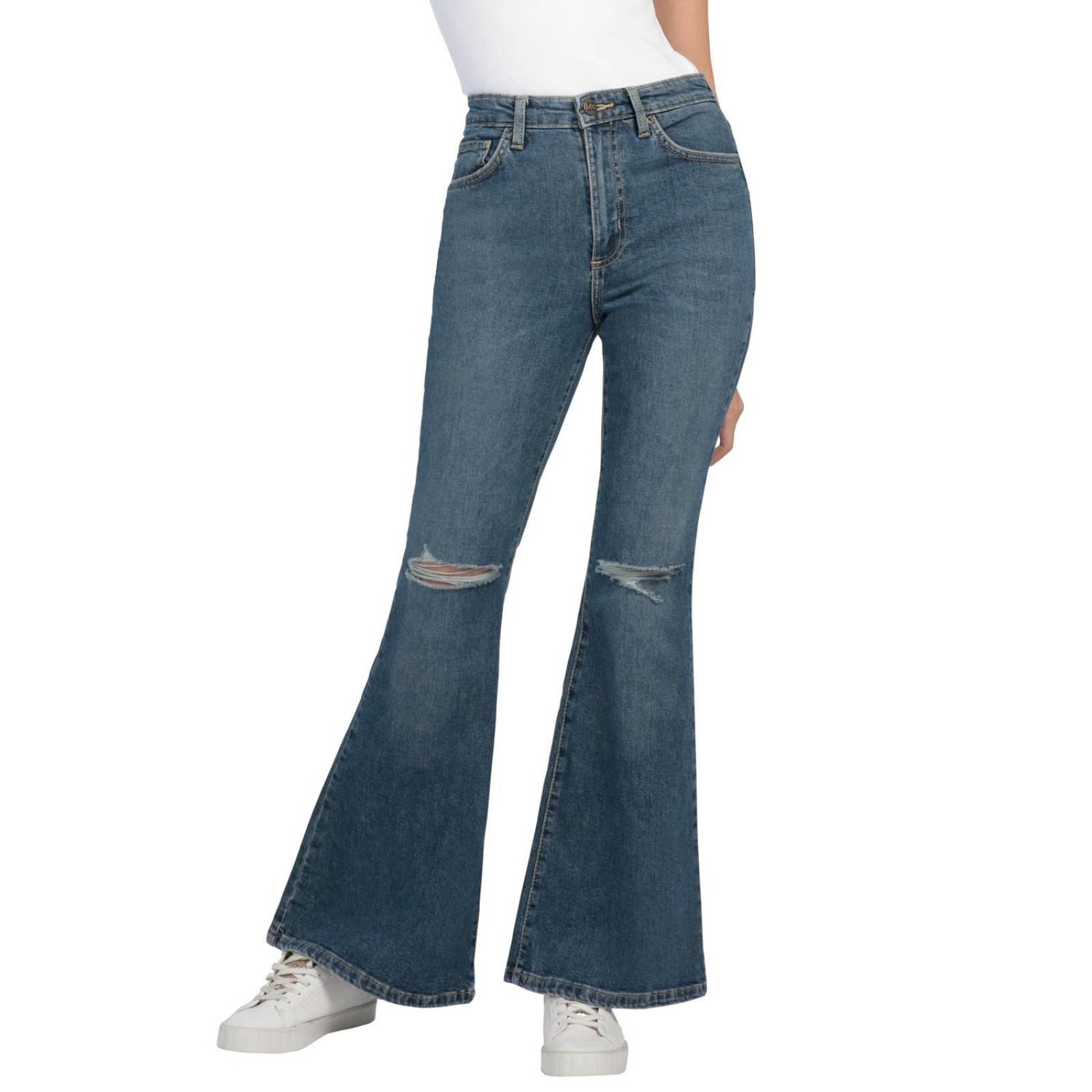 Pantalon Jeans Vaquero Cintura Alta Wrangler Mujer W07