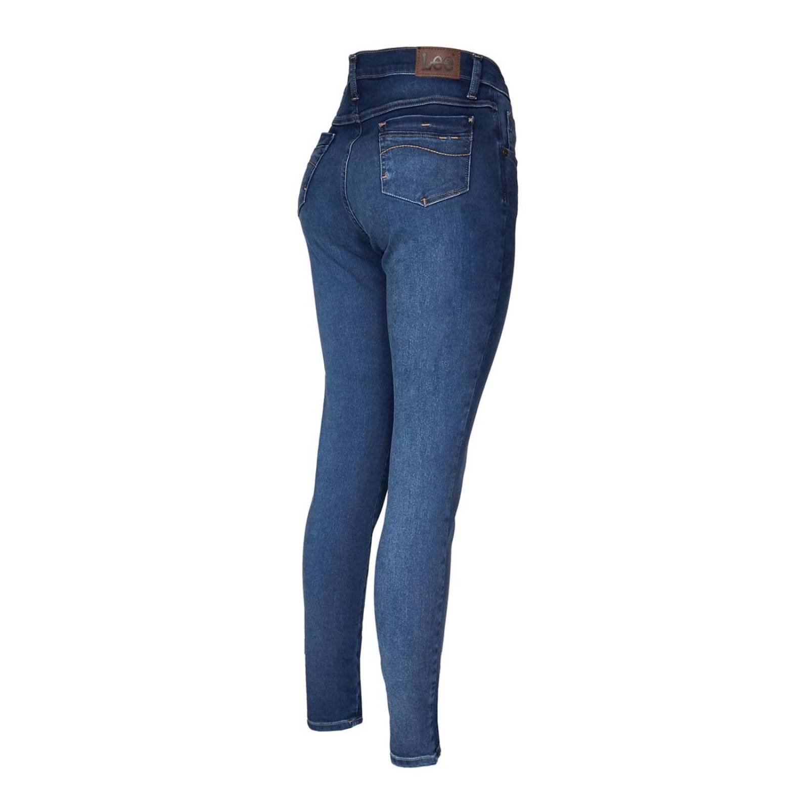 Pantalon Jeans Skinny Cintura Alta Lee Mujer RI47