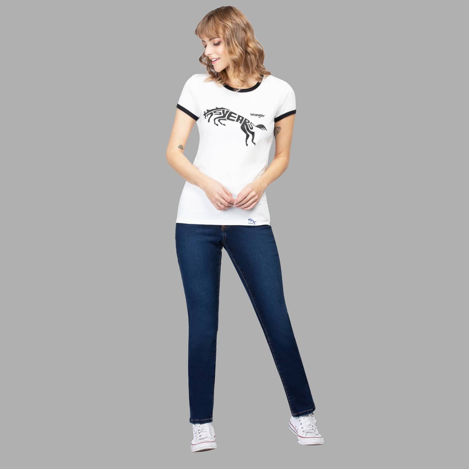 Playera Vaquera Comfort Wrangler Manga Corta Dama 111 