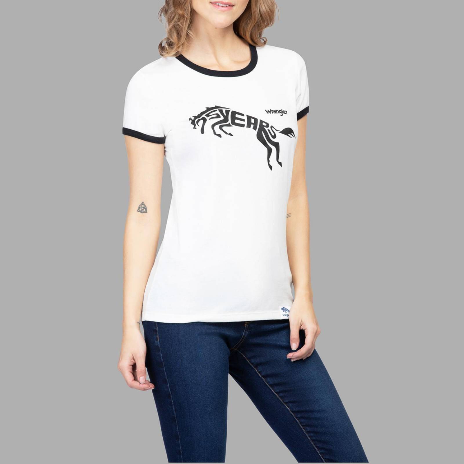 Playera Vaquera Comfort Wrangler Manga Corta Dama 111 