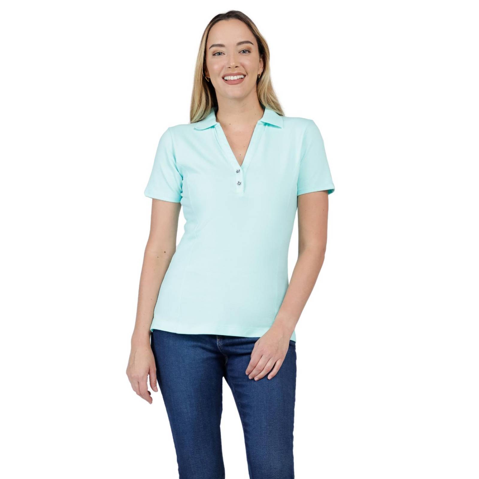 Playera Tipo Polo Lee Mujer Algodón 