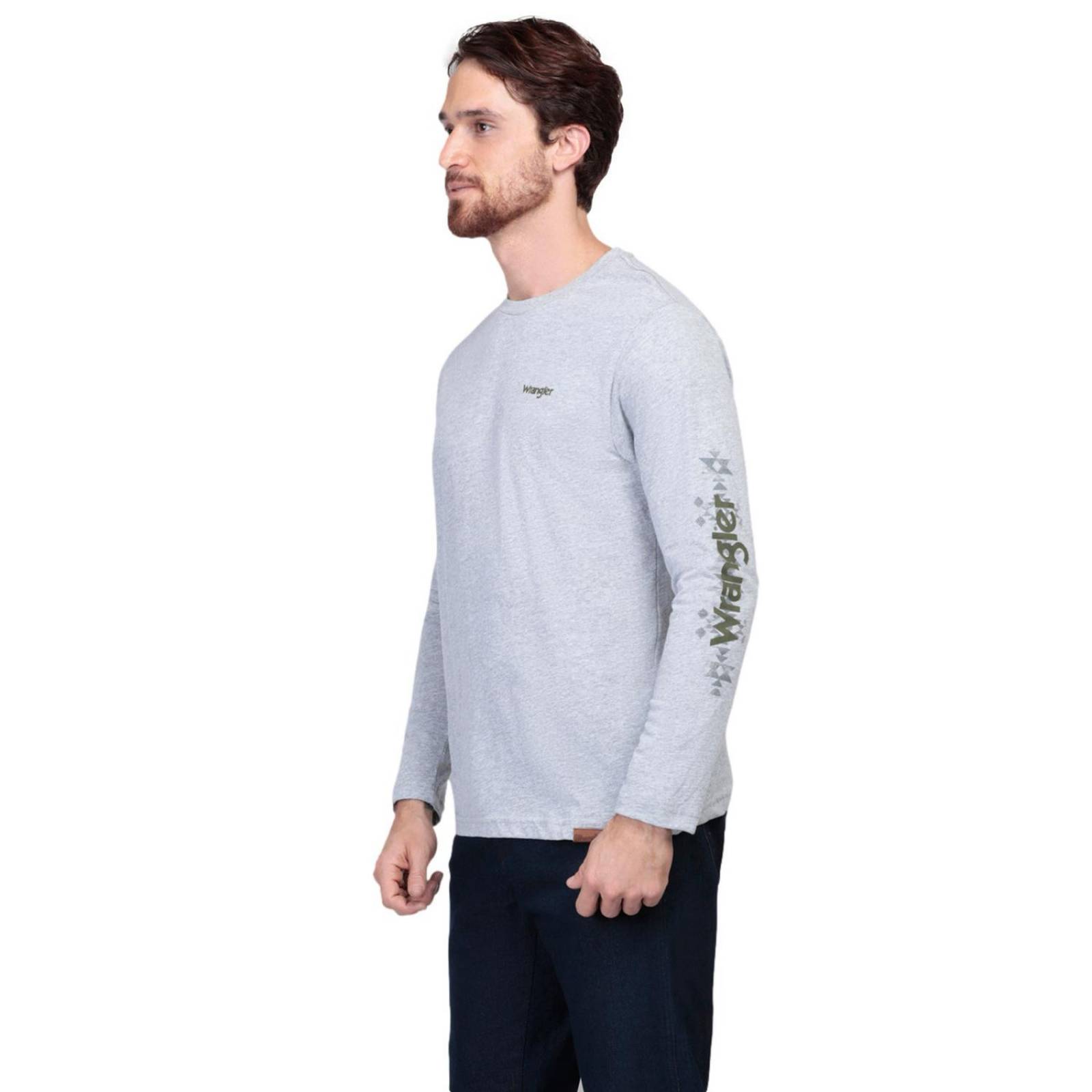 Playera Vaquera Comfort Wrangler Manga Larga Hombre 146