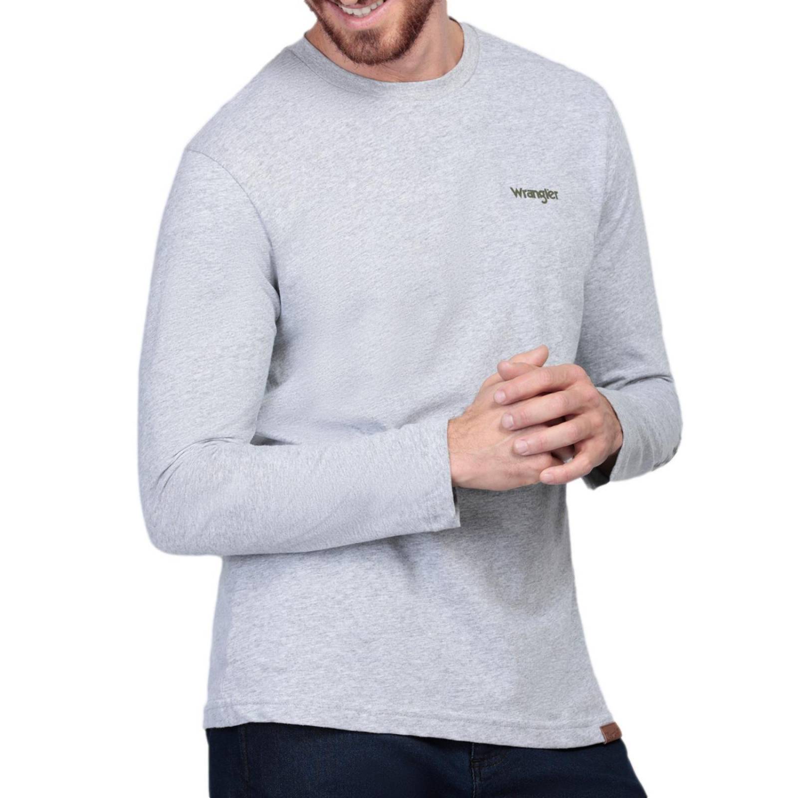 Playera Vaquera Comfort Wrangler Manga Larga Hombre 146