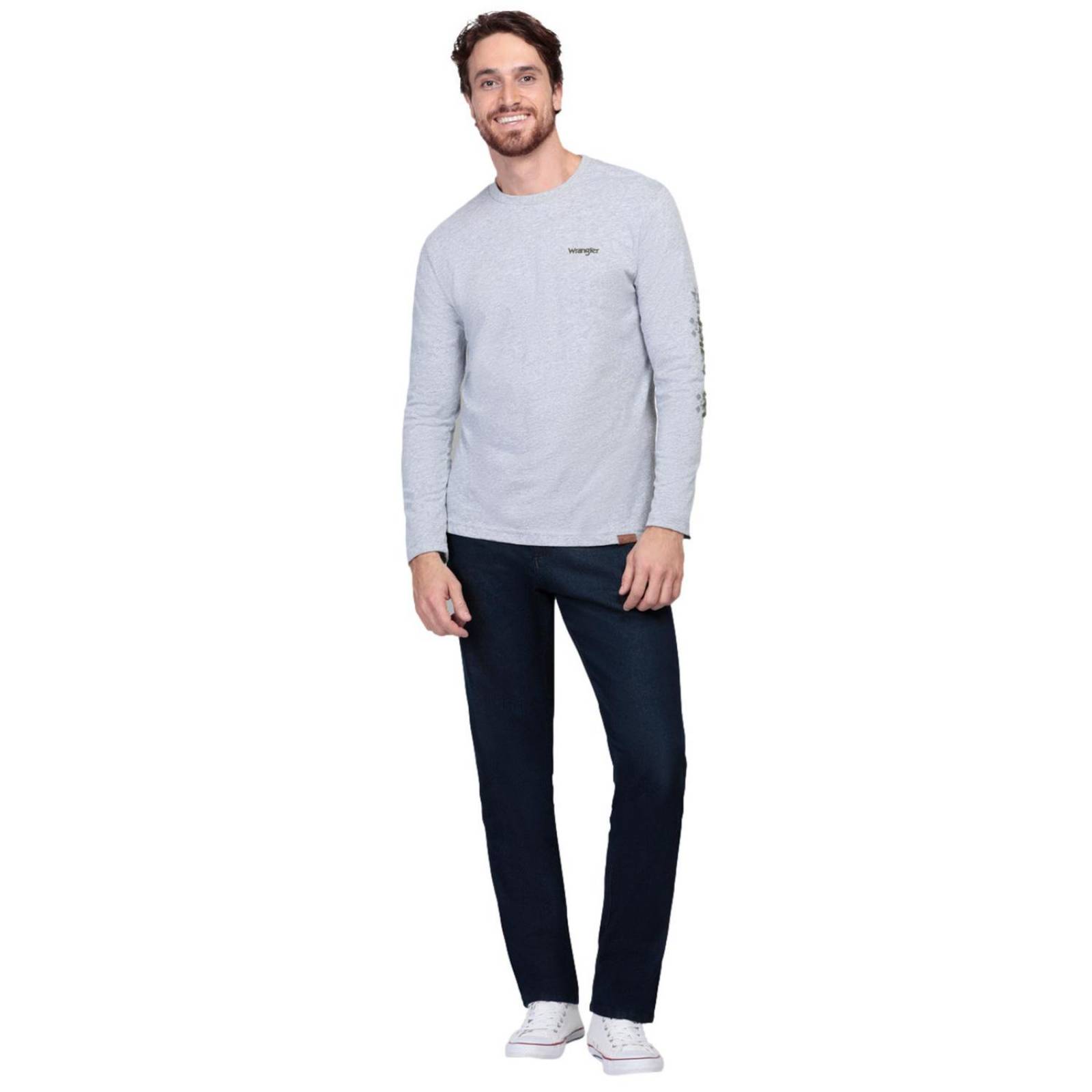Playera Vaquera Comfort Wrangler Manga Larga Hombre 146