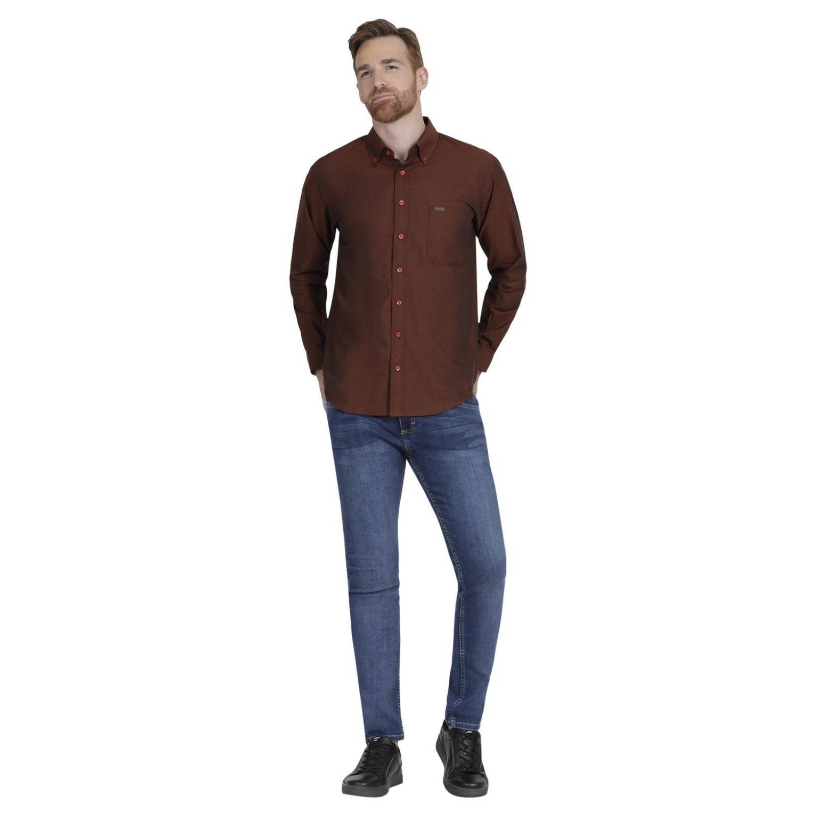 Camisa Casual Hombre Lee Regular Fit Manga Larga 348 