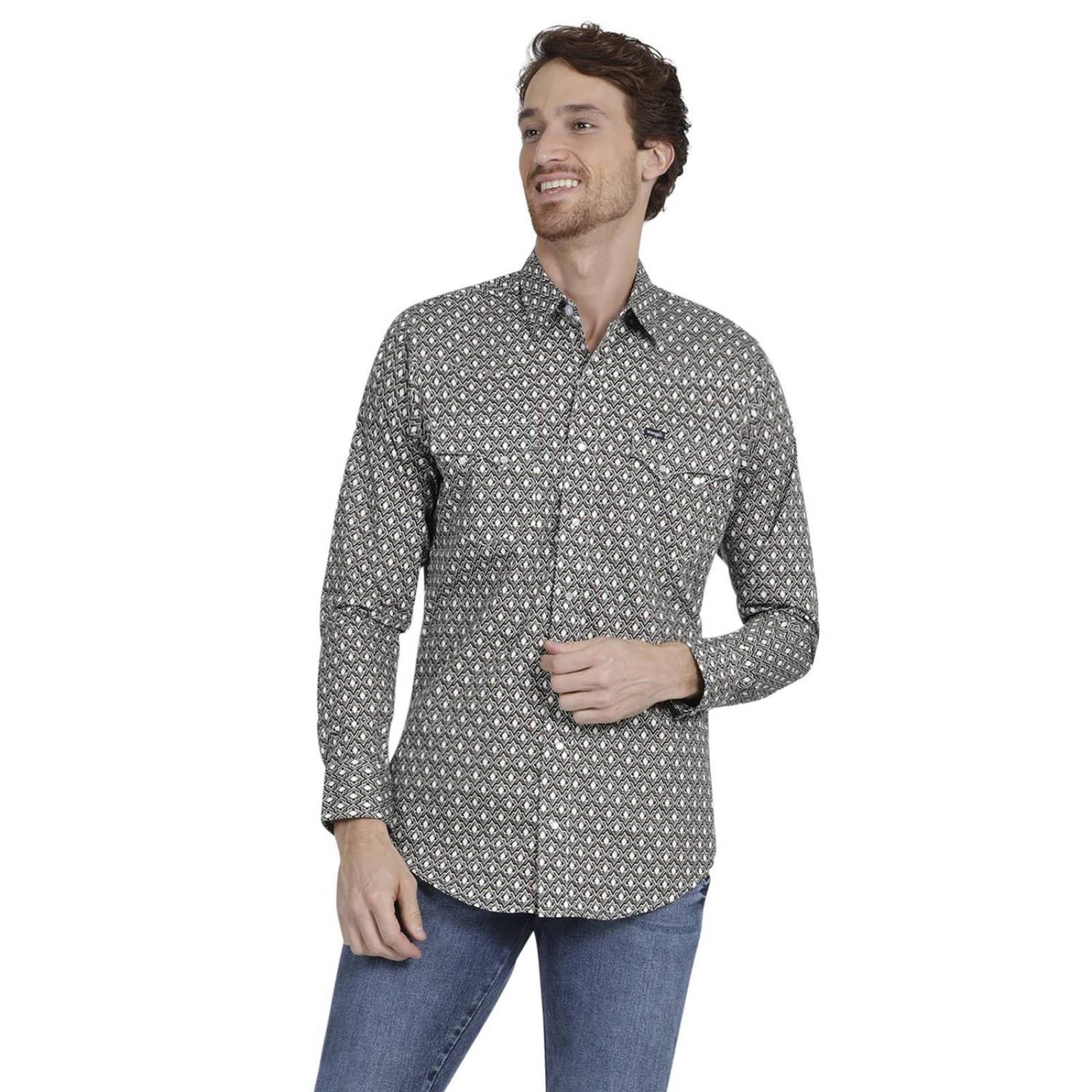 Camisa Vaquera Hombre Wrangler Slim Fit Manga Larga 977