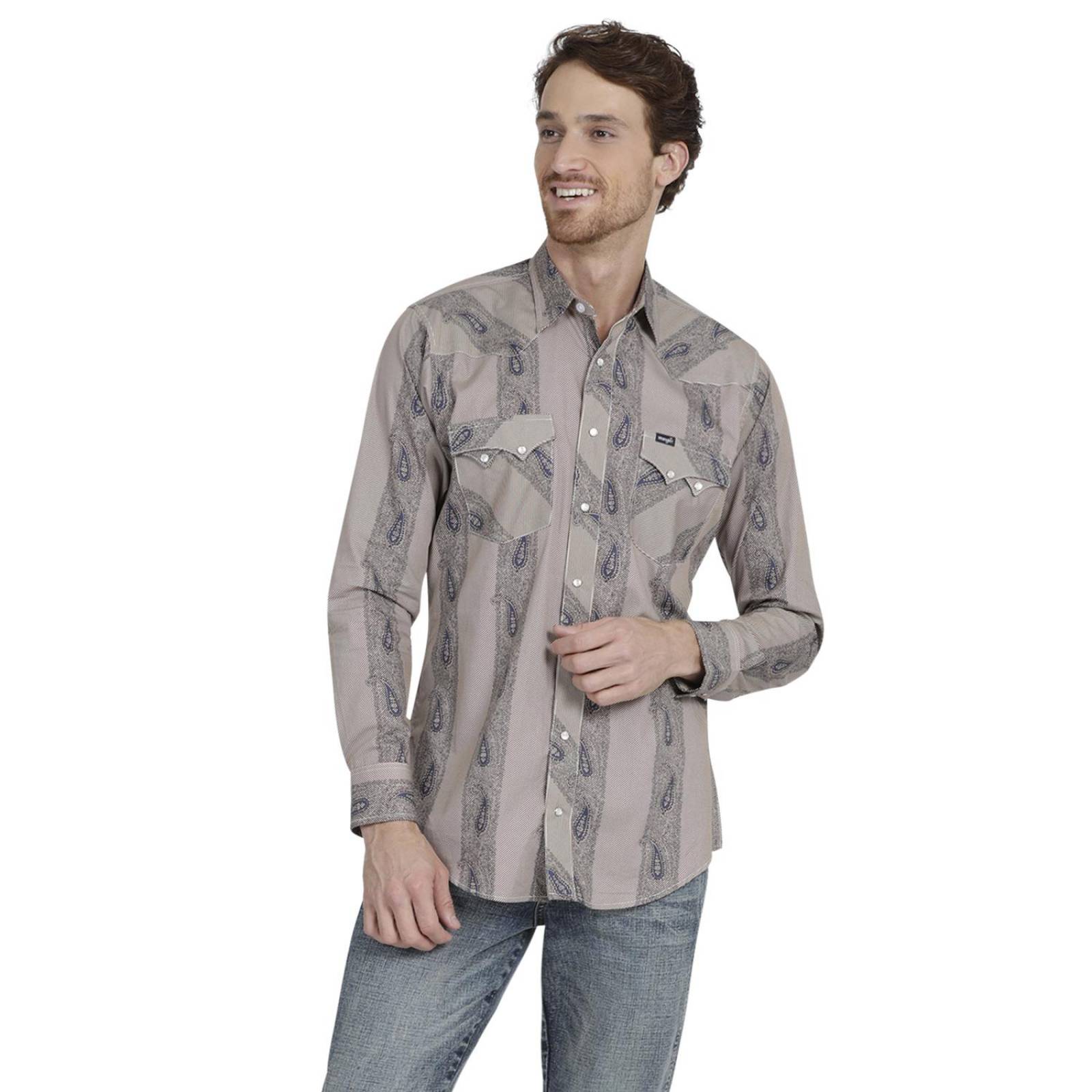 Camisa Vaquera Hombre Wrangler Slim Fit Manga Larga 952 