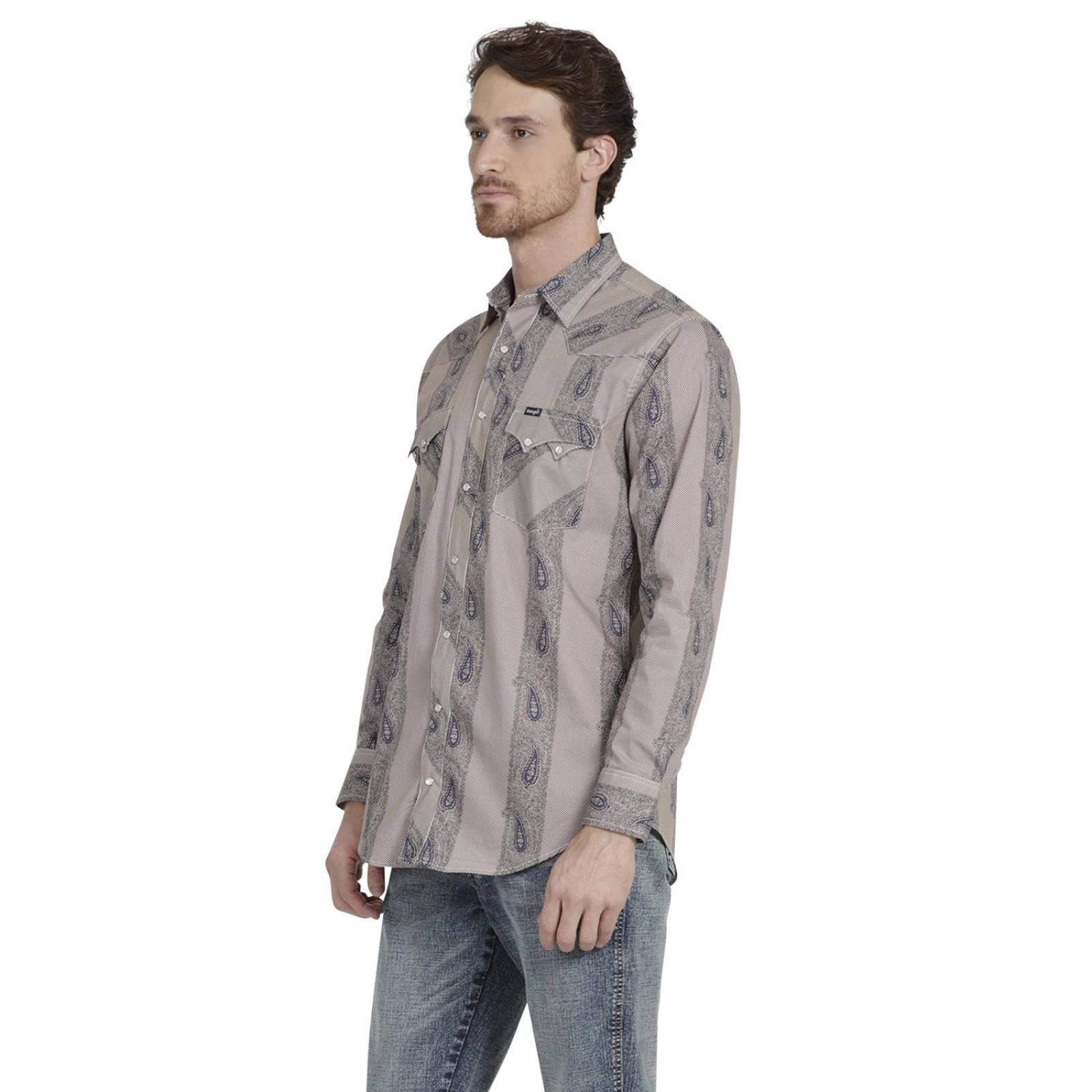 Camisa Vaquera Hombre Wrangler Slim Fit Manga Larga 952 