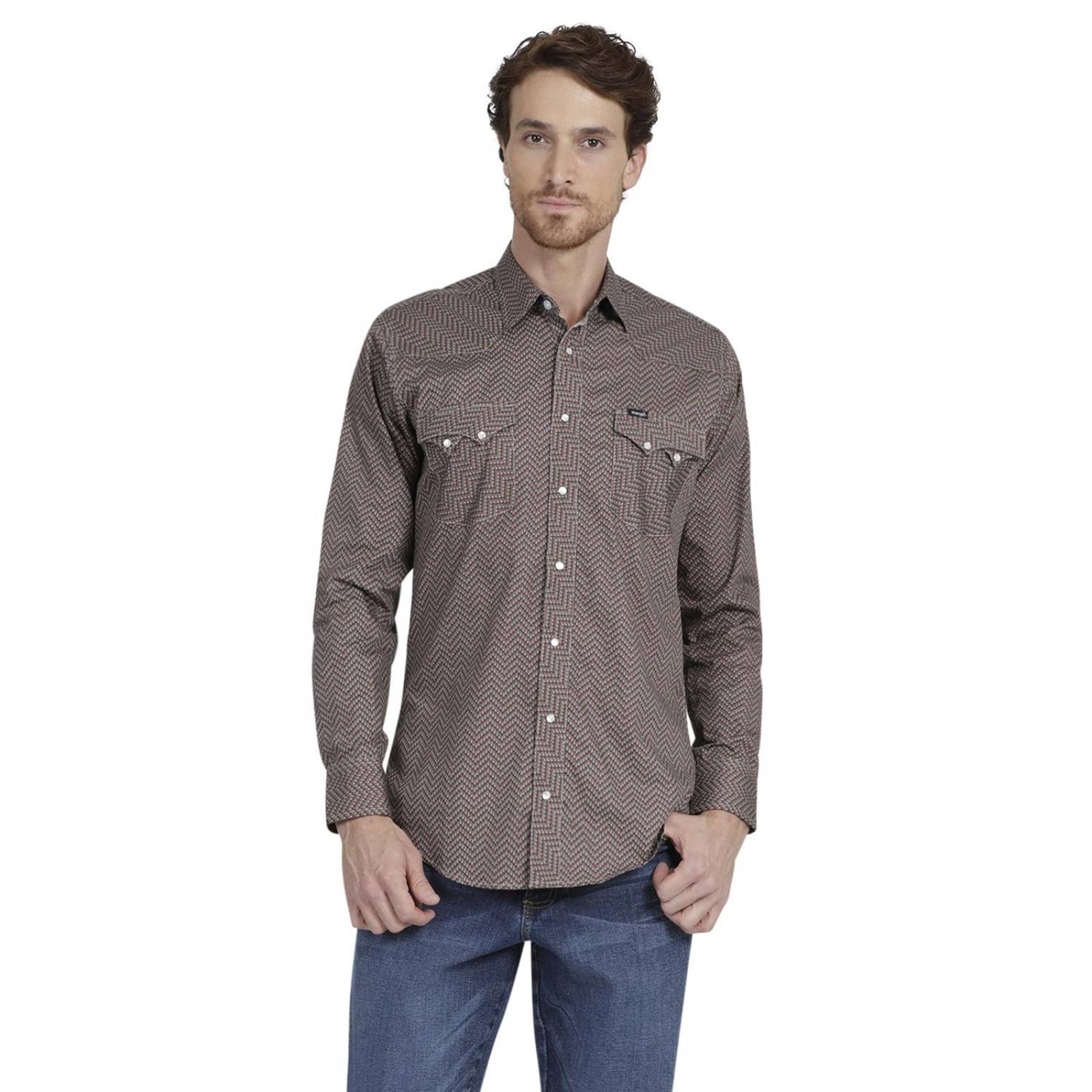 Camisa Vaquera Hombre Wrangler Slim Fit Manga Larga 982