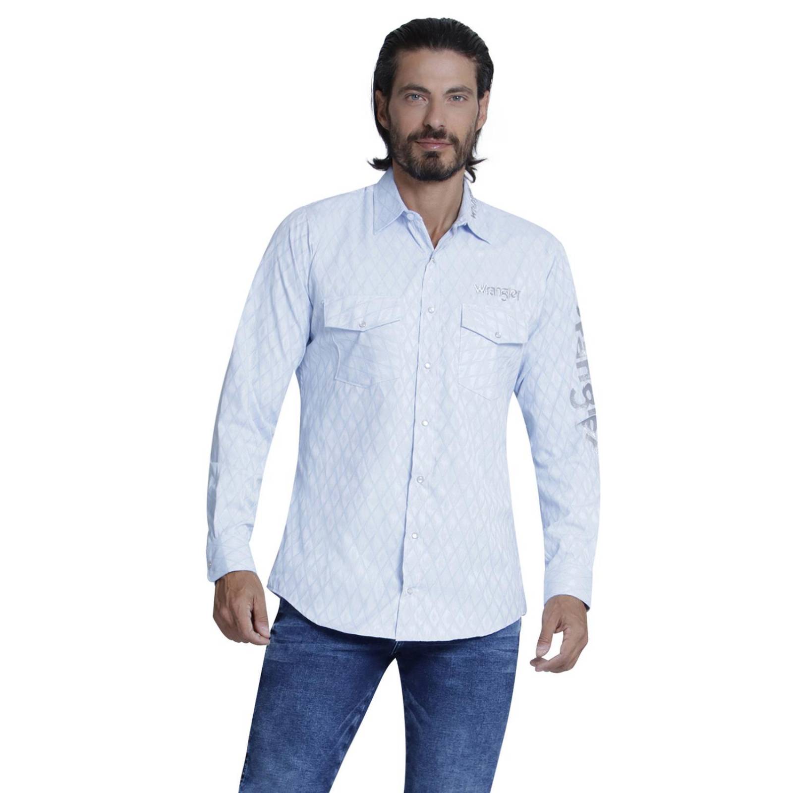 Camisa Vaquera Hombre Wrangler Regular Fit Manga Larga 248 
