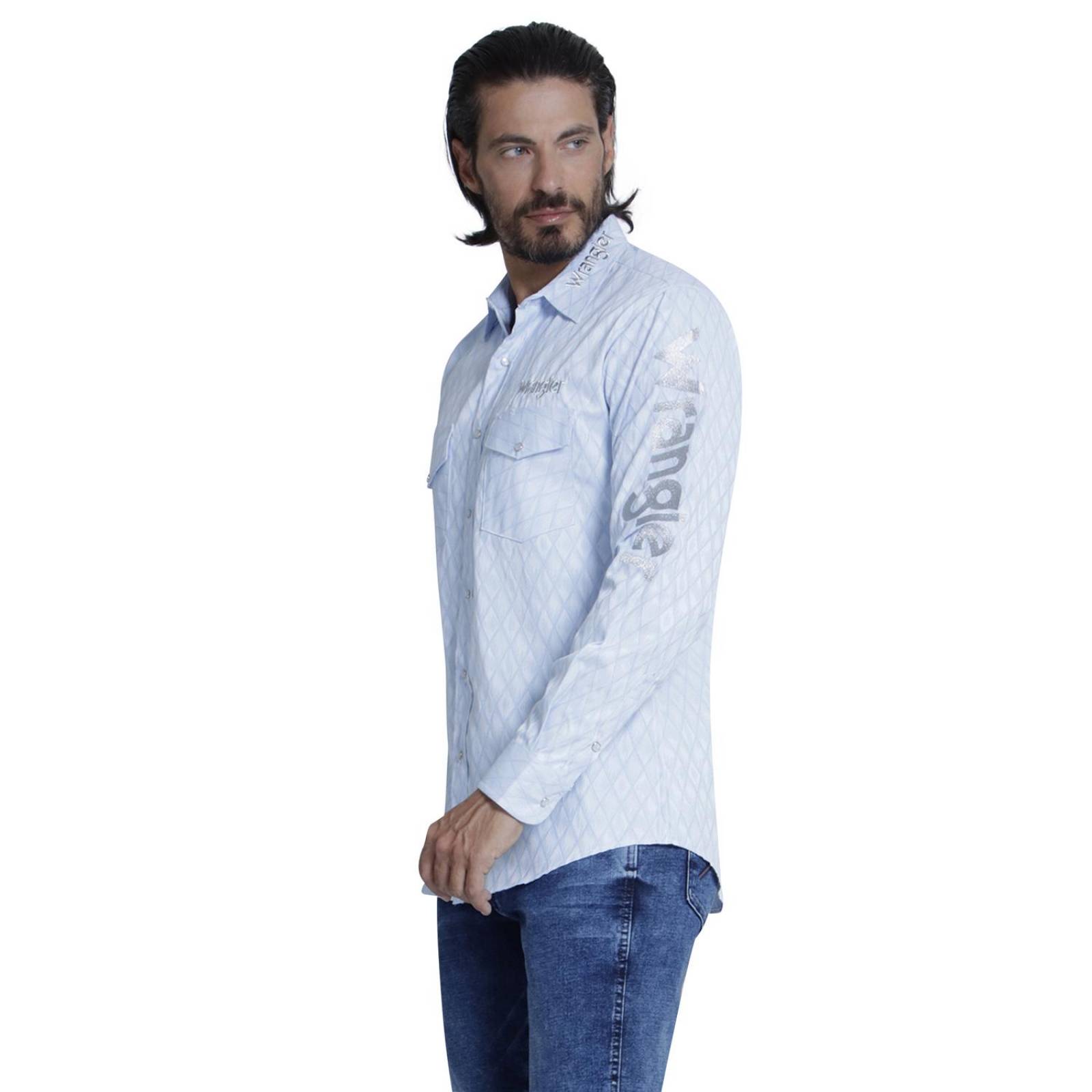 Camisa Vaquera Hombre Wrangler Regular Fit Manga Larga 248 