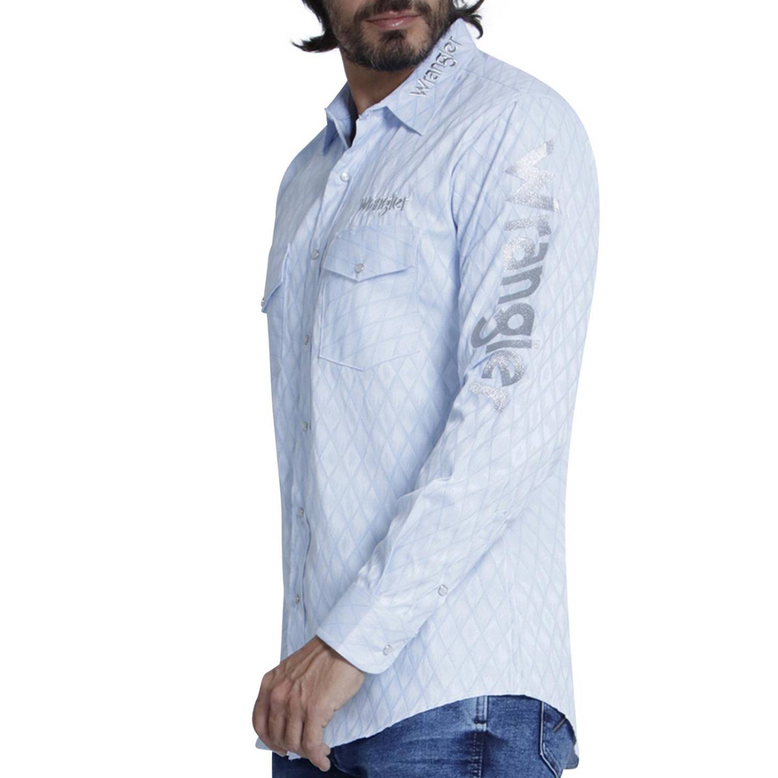 Camisa Vaquera Hombre Wrangler Regular Fit Manga Larga 248 