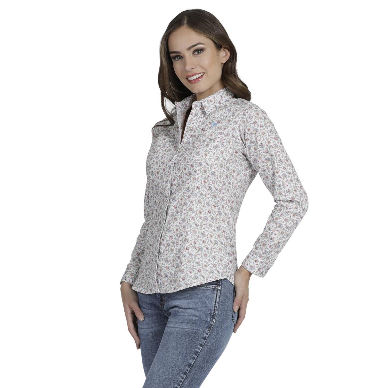 Blusa Vaquera Mujer Wrangler Slim Fit Manga Larga 010 