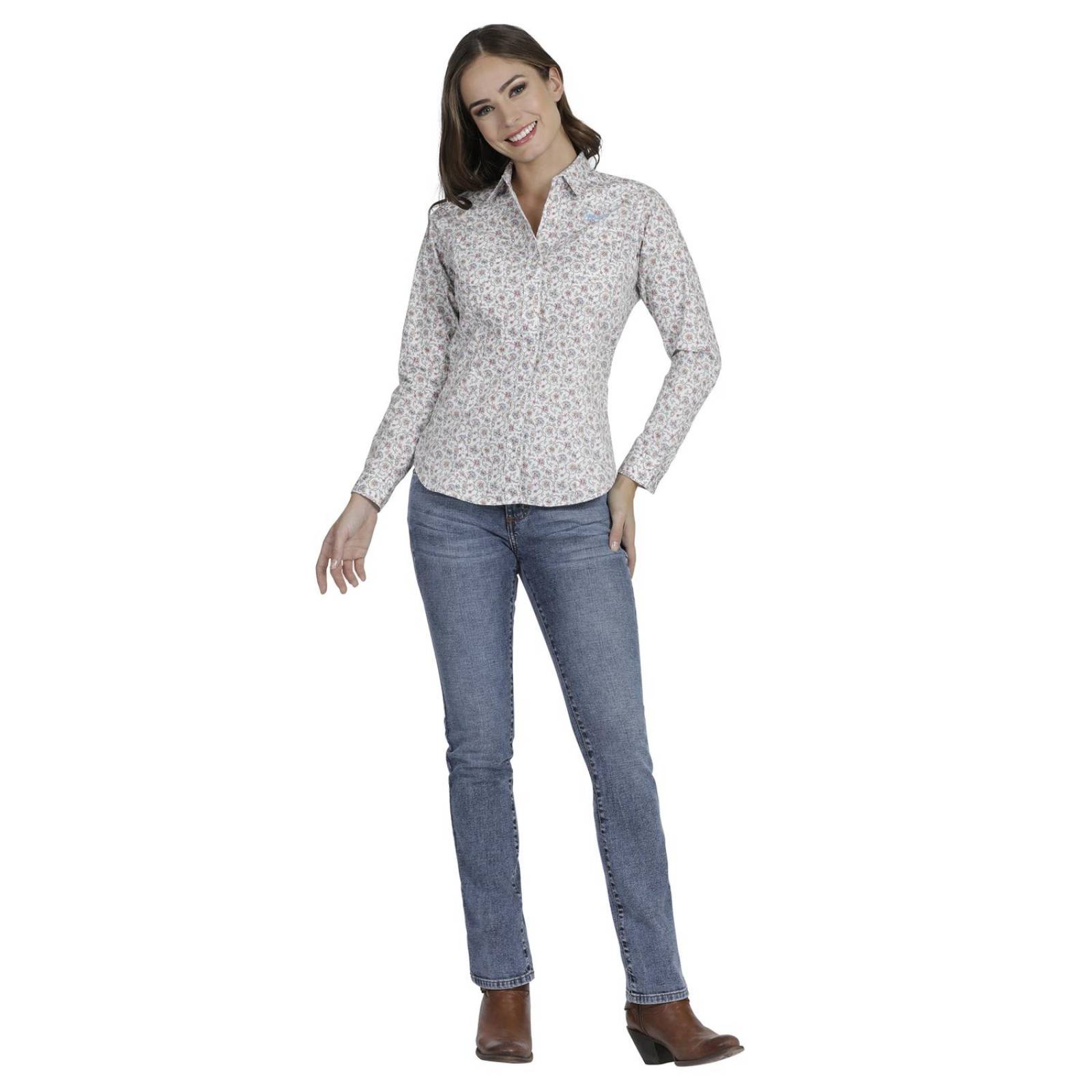 Blusa Vaquera Mujer Wrangler Slim Fit Manga Larga 010 