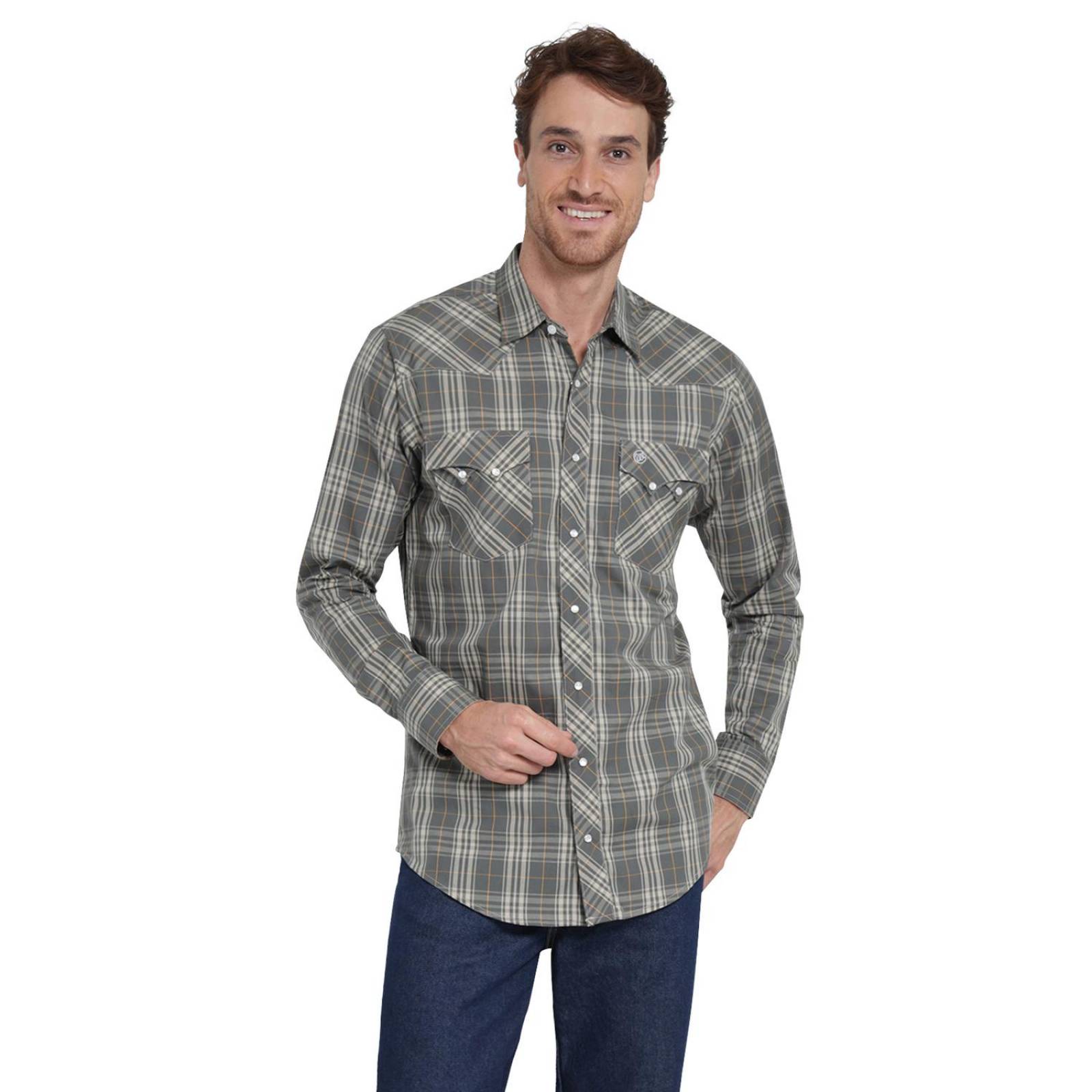 Camisa Vaquera Hombre Wrangler Slim Fit Manga larga 4BA 