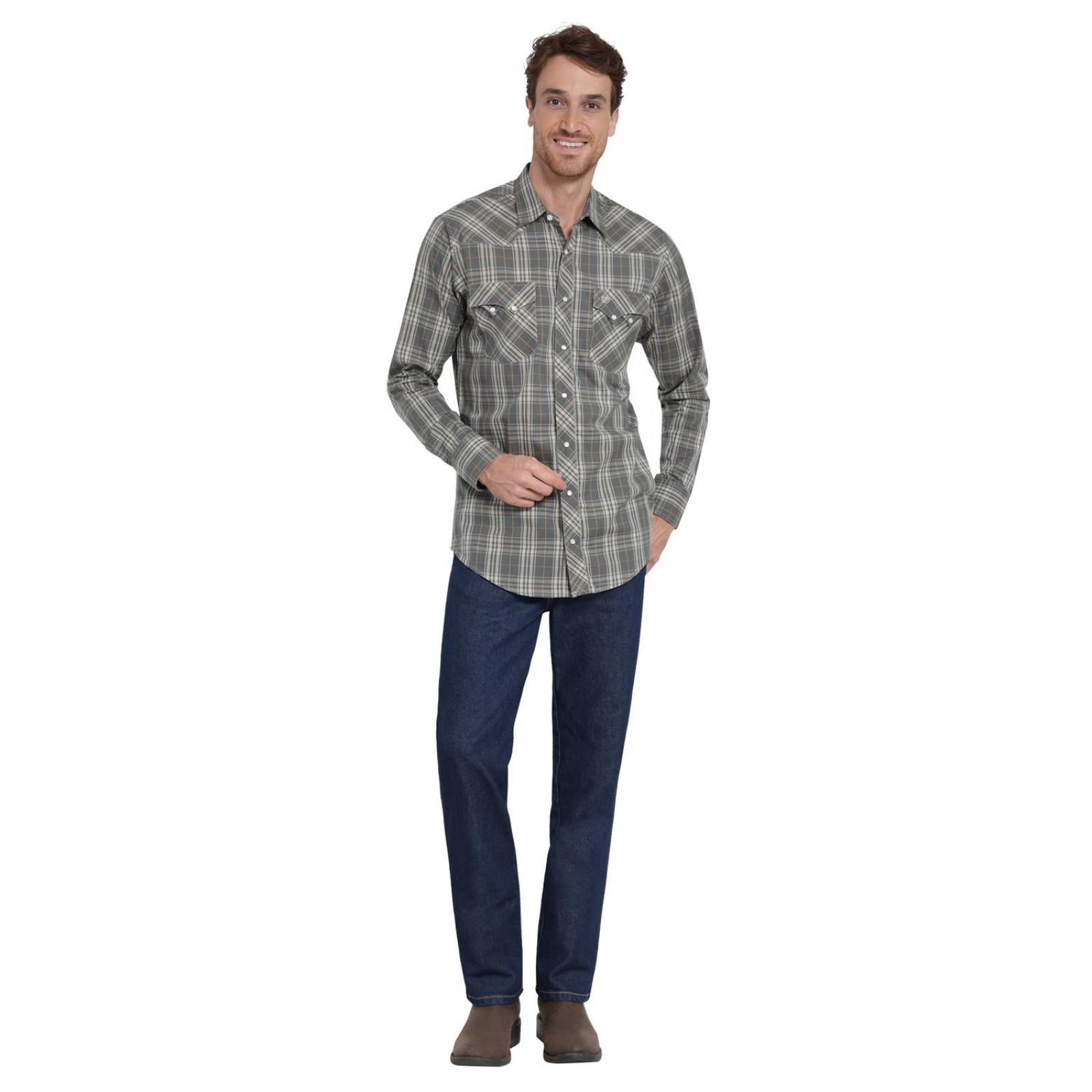 Camisa Vaquera Hombre Wrangler Slim Fit Manga larga 4BA 