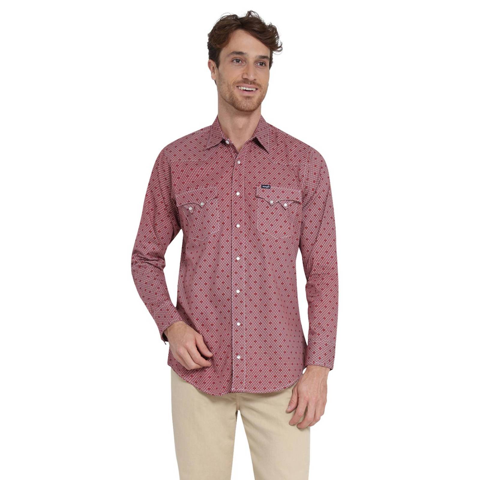 Camisa Vaquera Hombre Wrangler Slim Fit Manga larga 4AX