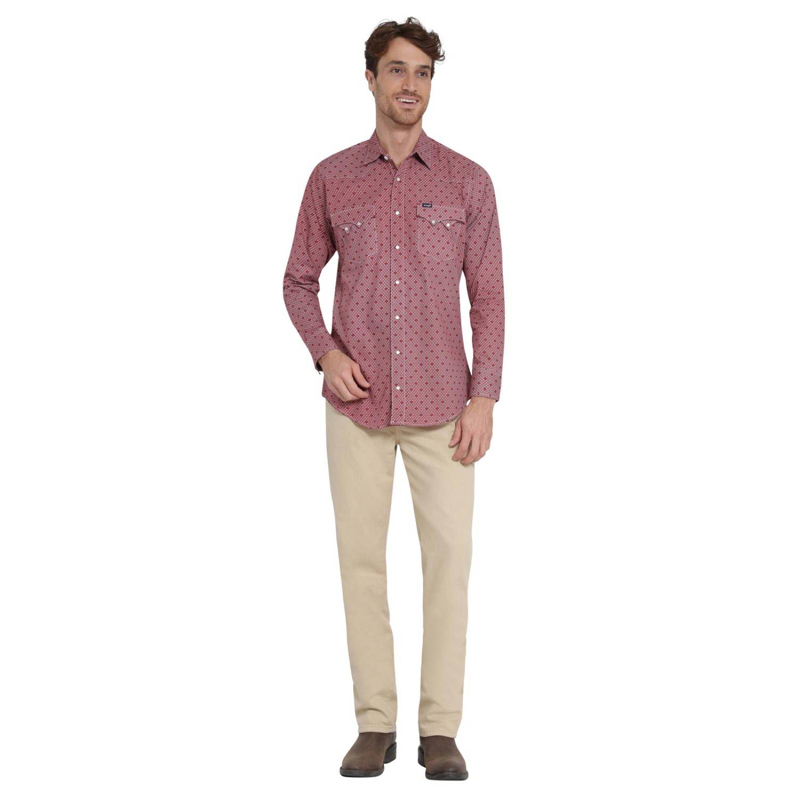 Camisa Vaquera Hombre Wrangler Slim Fit Manga larga 4AX