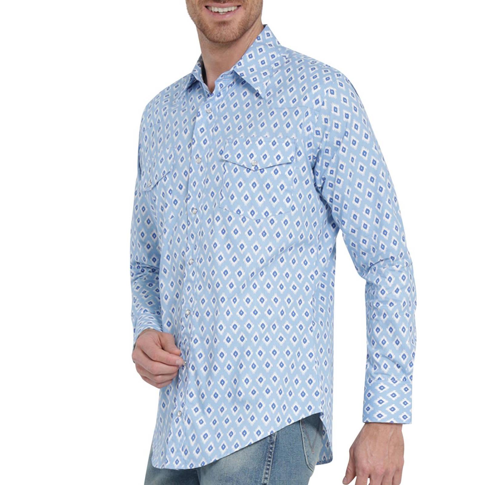 Camisa Vaquera Hombre Wrangler Regular Fit Manga larga 4AT 