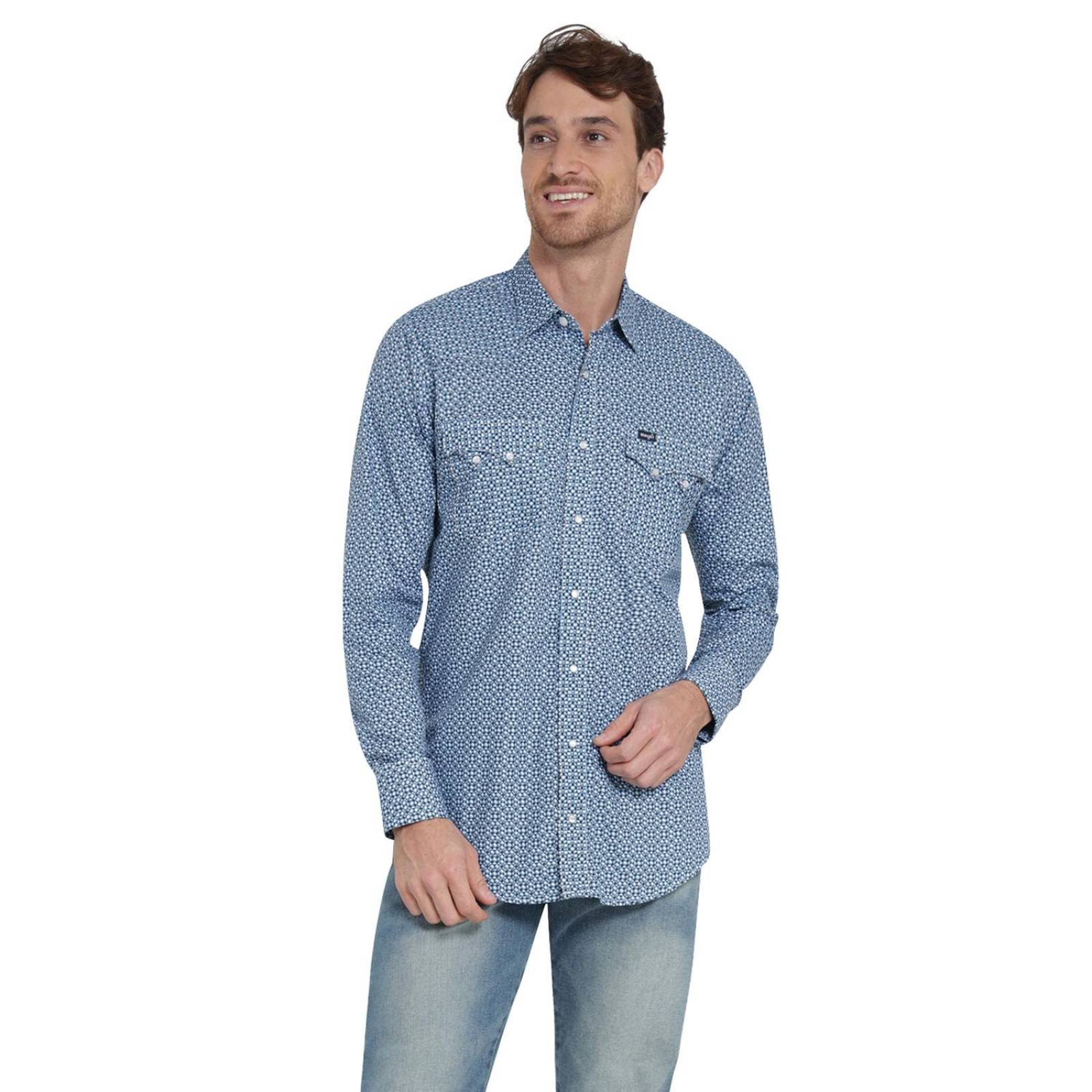 Camisa Vaquera Hombre Wrangler Slim Fit Manga larga 4BD 